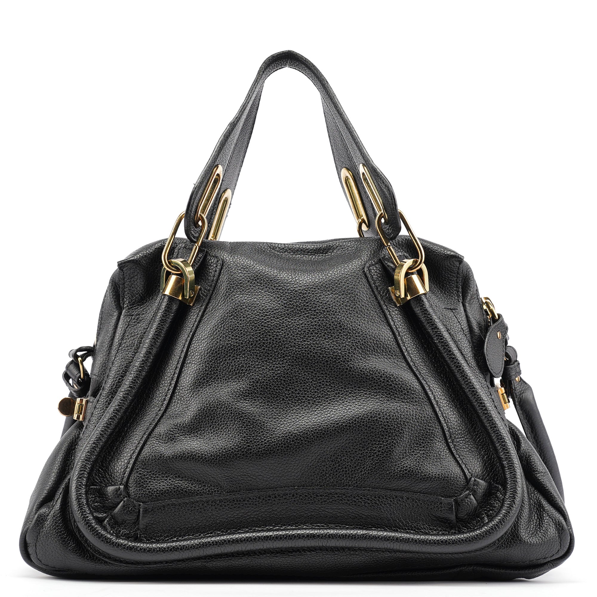Black Leather Paraty 2-Way Bag