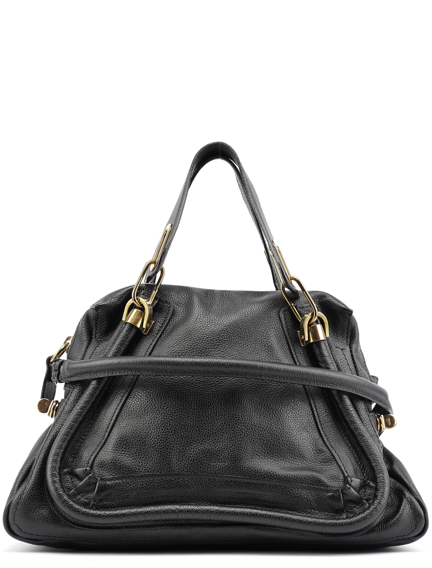 Black Leather Paraty 2-Way Bag