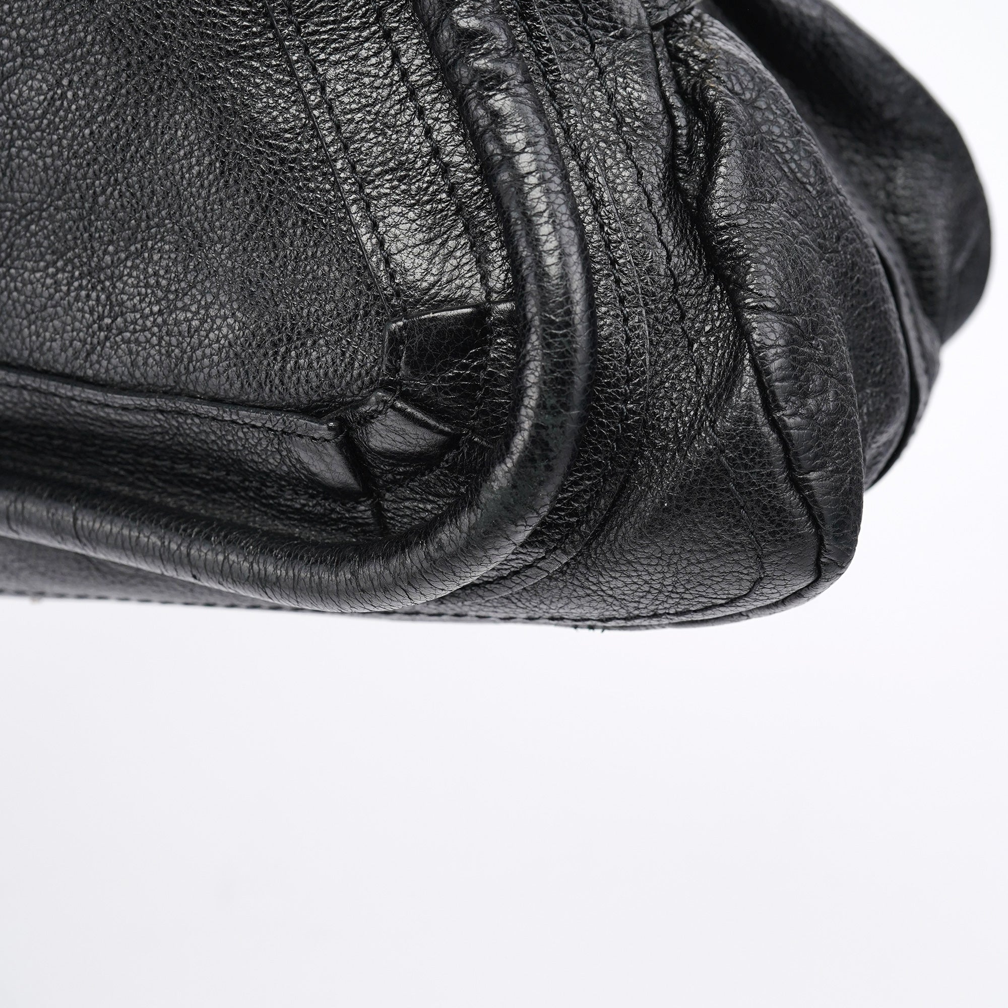 Black Leather Paraty 2-Way Bag