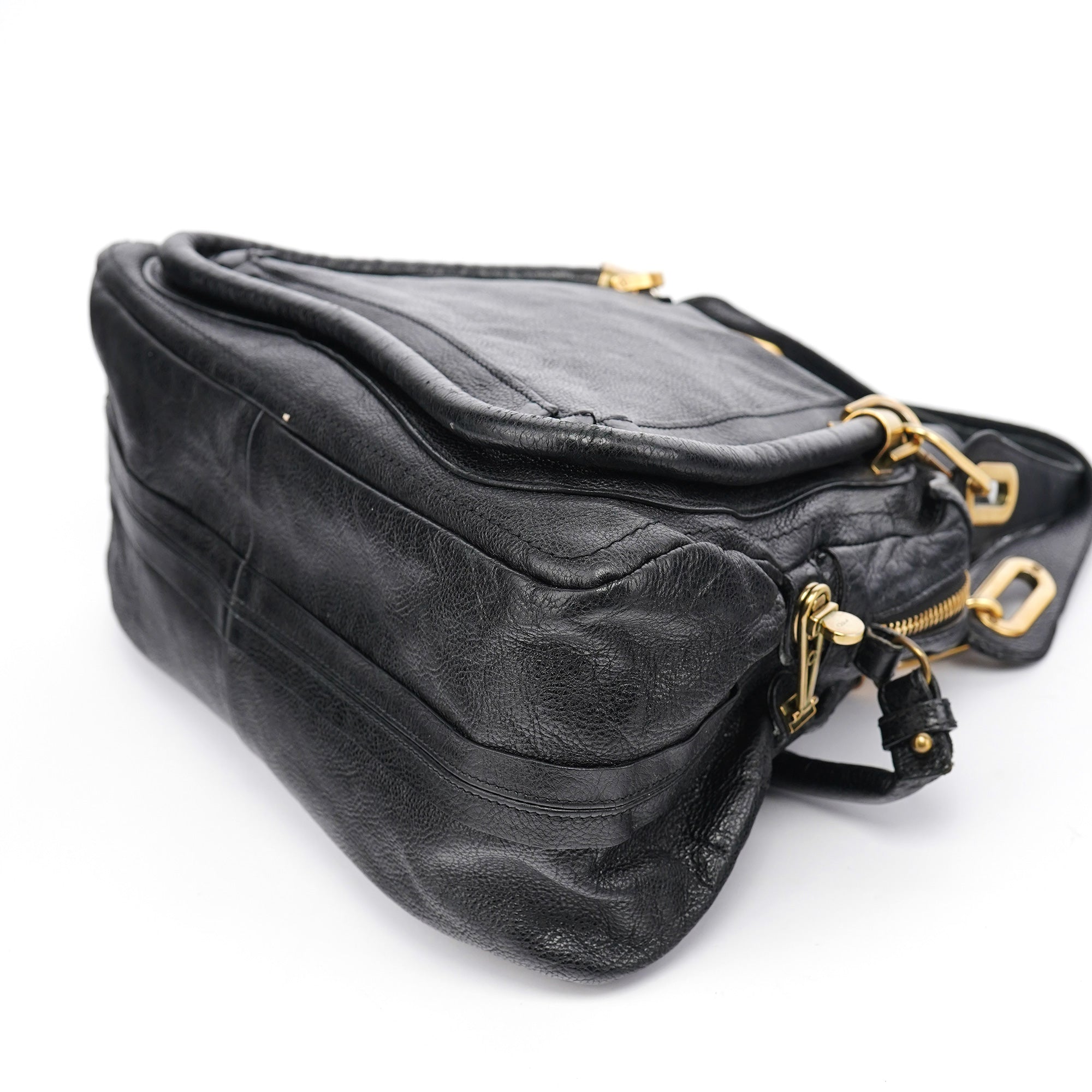 Black Leather Paraty 2-Way Bag