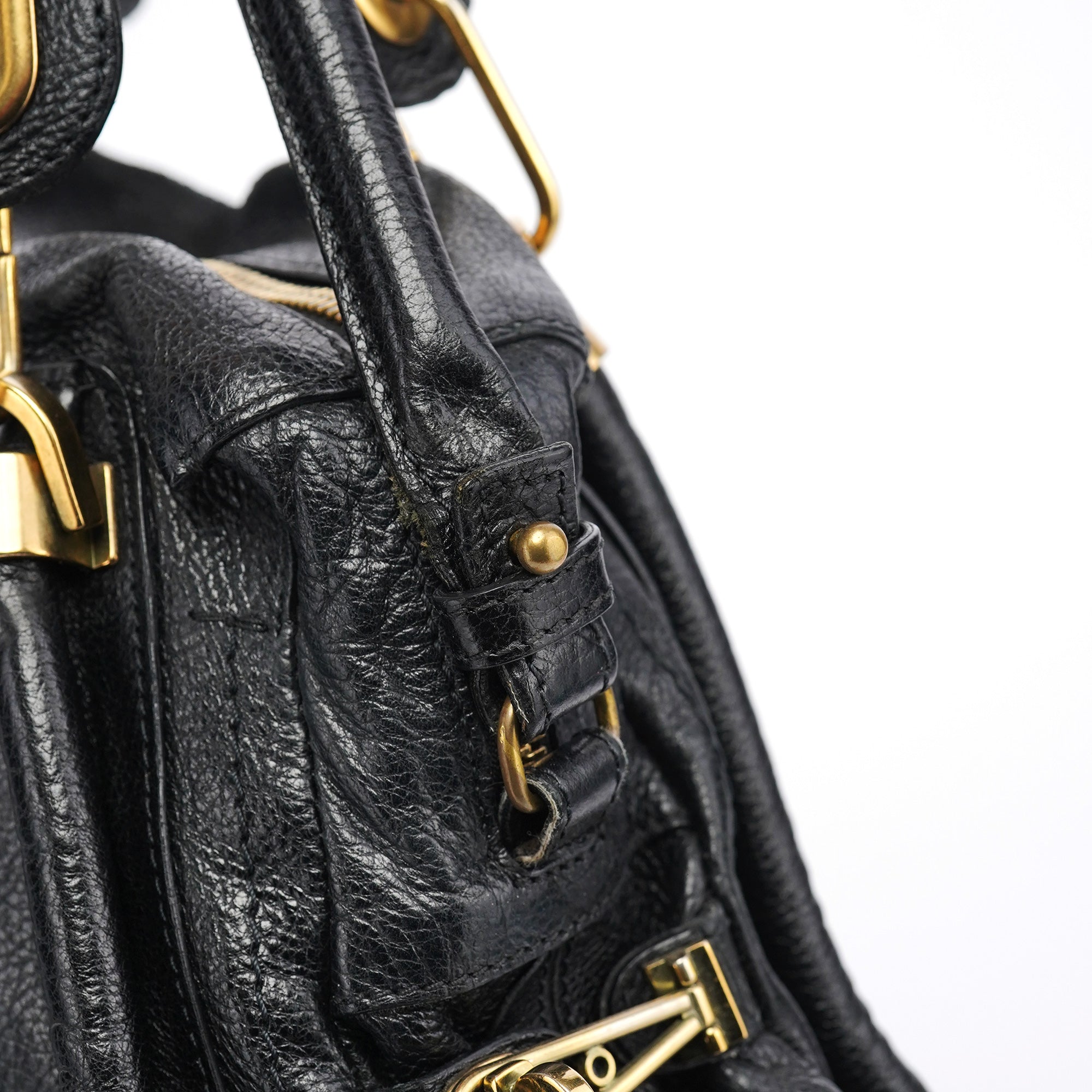 Black Leather Paraty 2-Way Bag