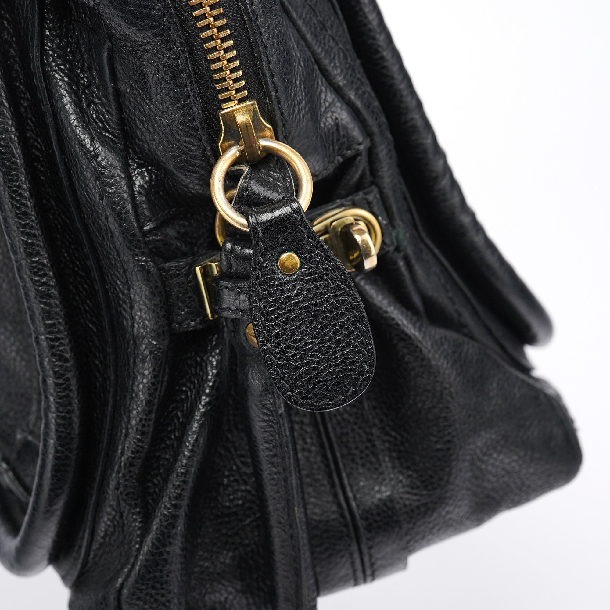 Black Leather Paraty 2-Way Bag