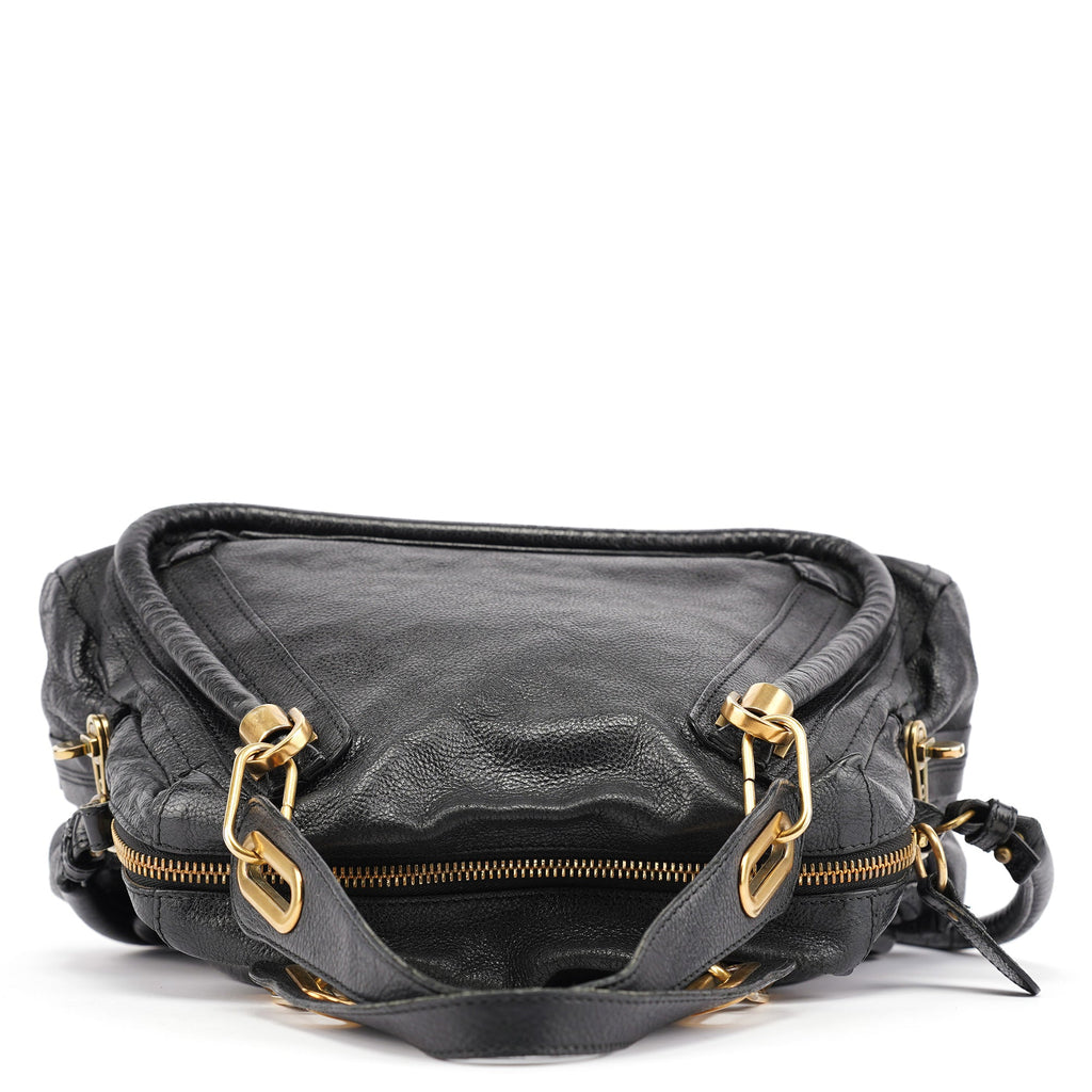 Black Leather Paraty 2-Way Bag