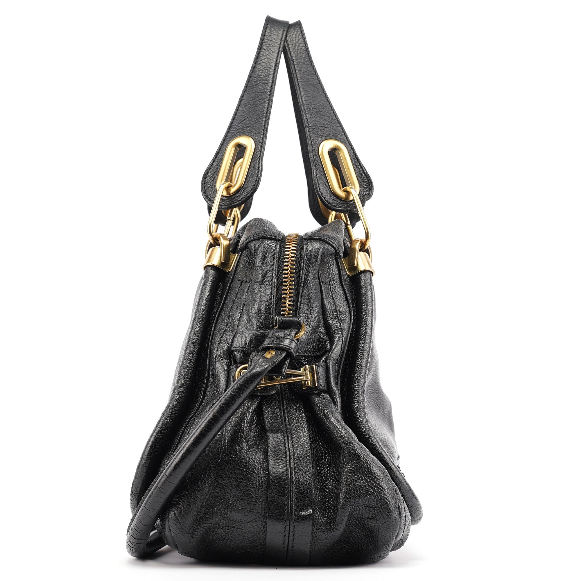 Black Leather Paraty 2-Way Bag