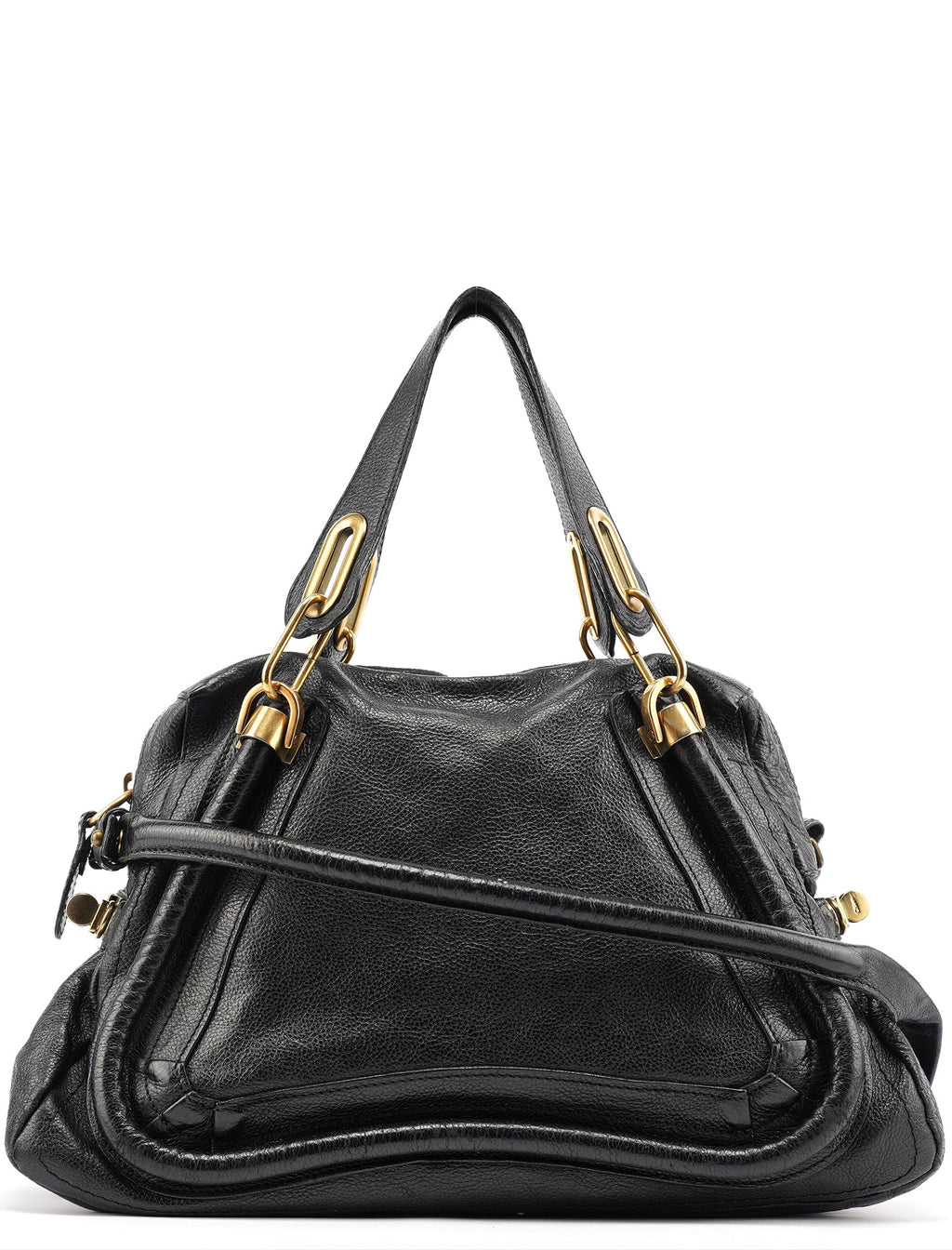 Black Leather Paraty 2-Way Bag