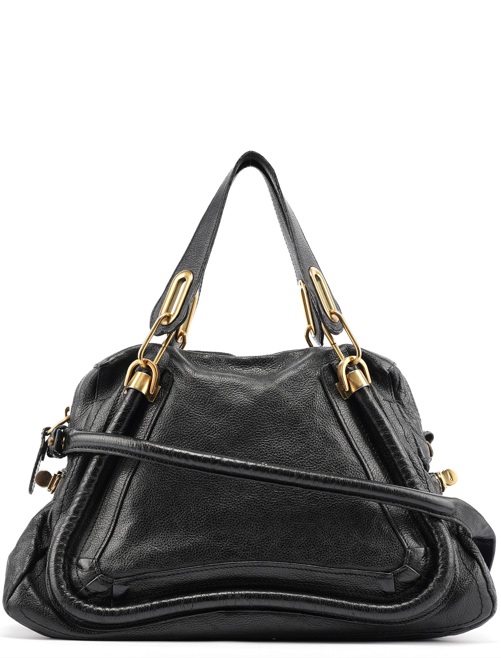 Black Leather Paraty 2-Way Bag