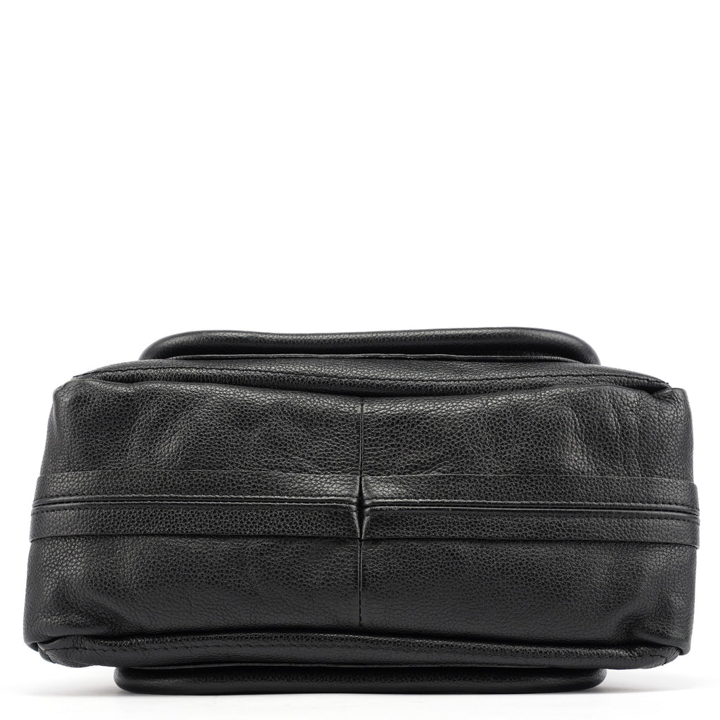 Black Leather Paraty 2-Way Bag