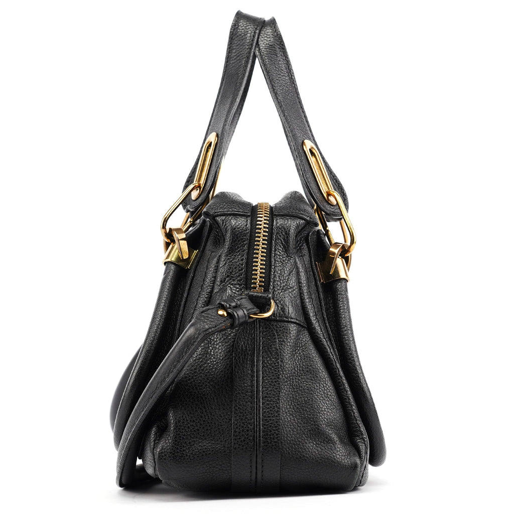 Black Leather Paraty 2-Way Bag