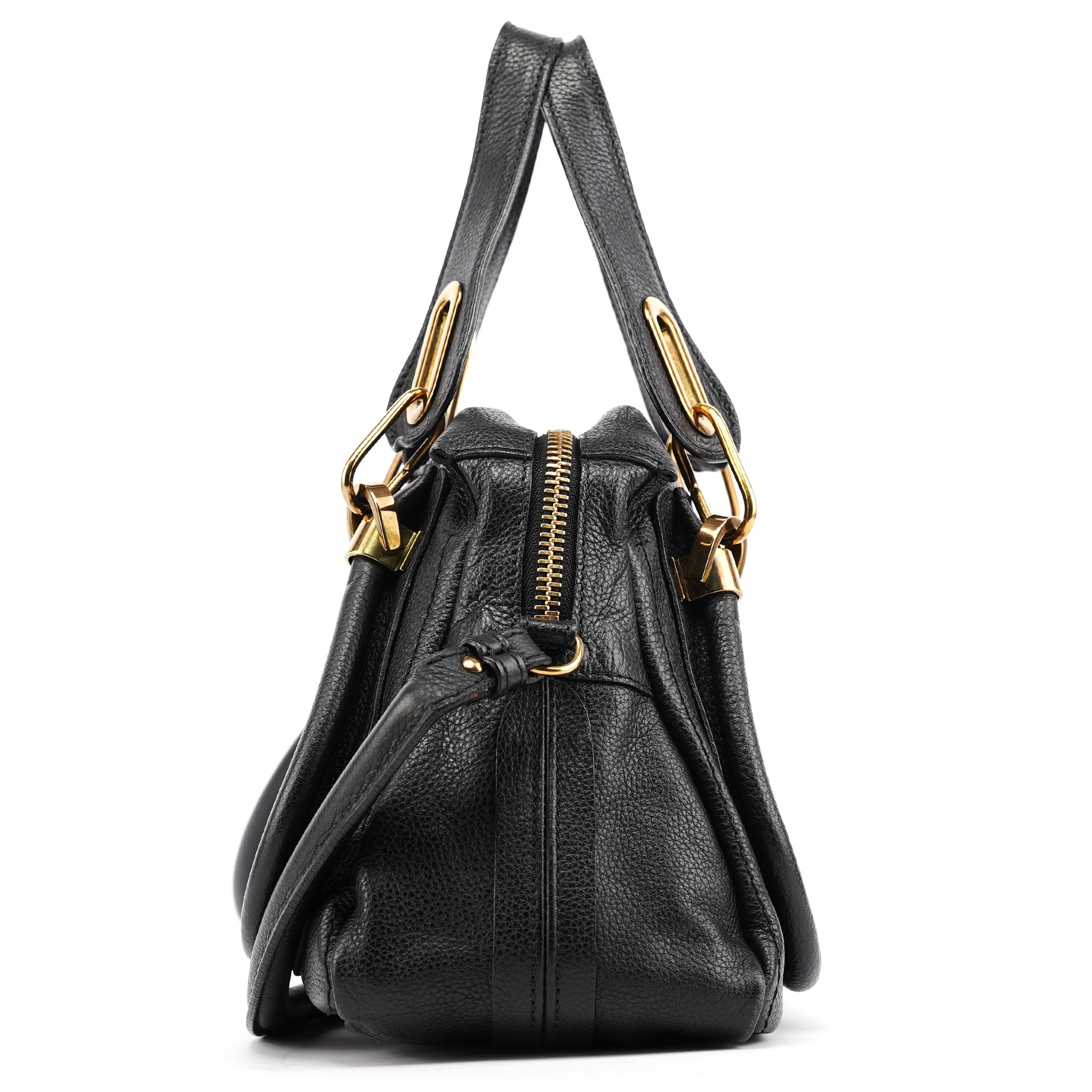 Black Leather Paraty 2-Way Bag