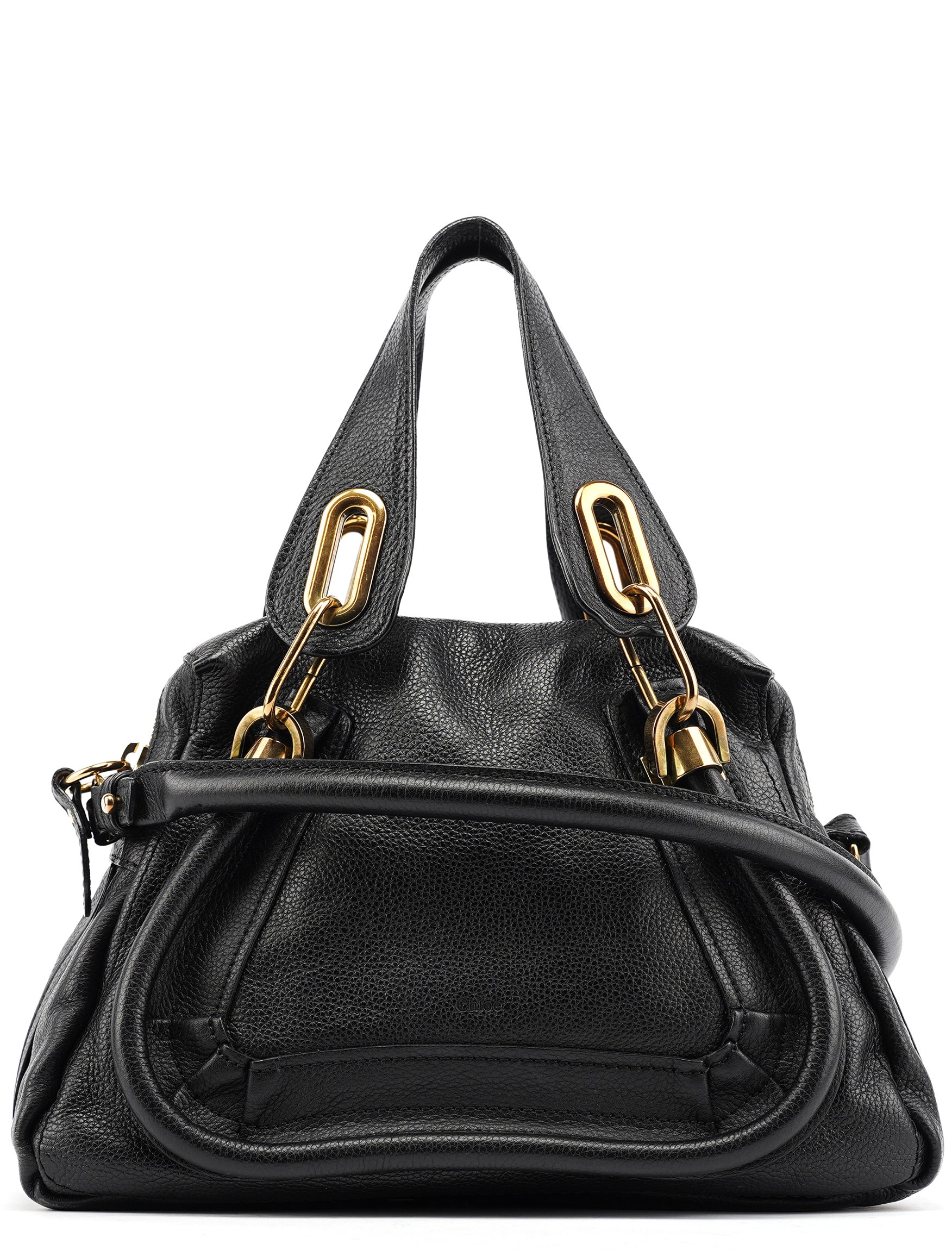 Black Leather Paraty 2-Way Bag