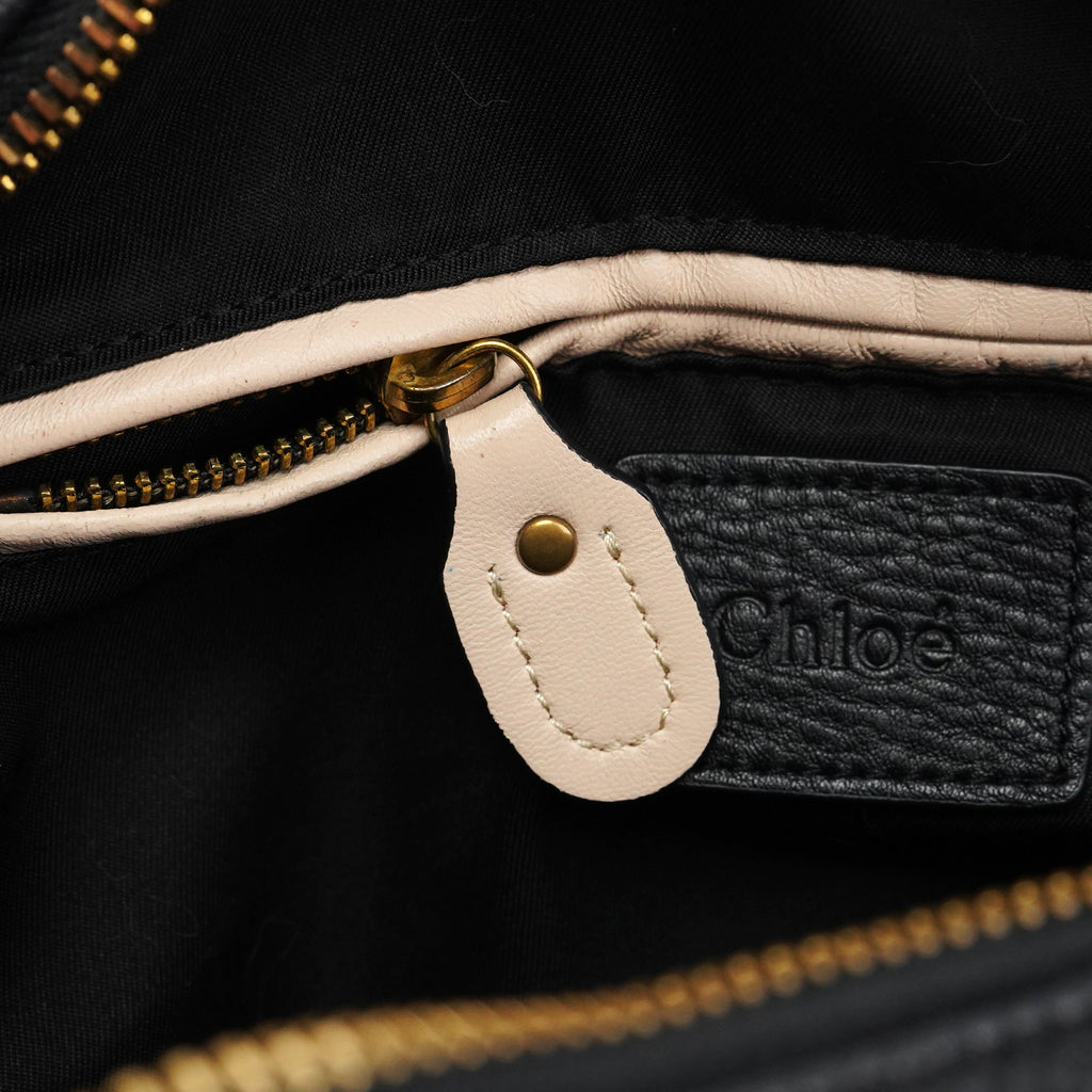 Black Leather Paraty 2-Way Bag
