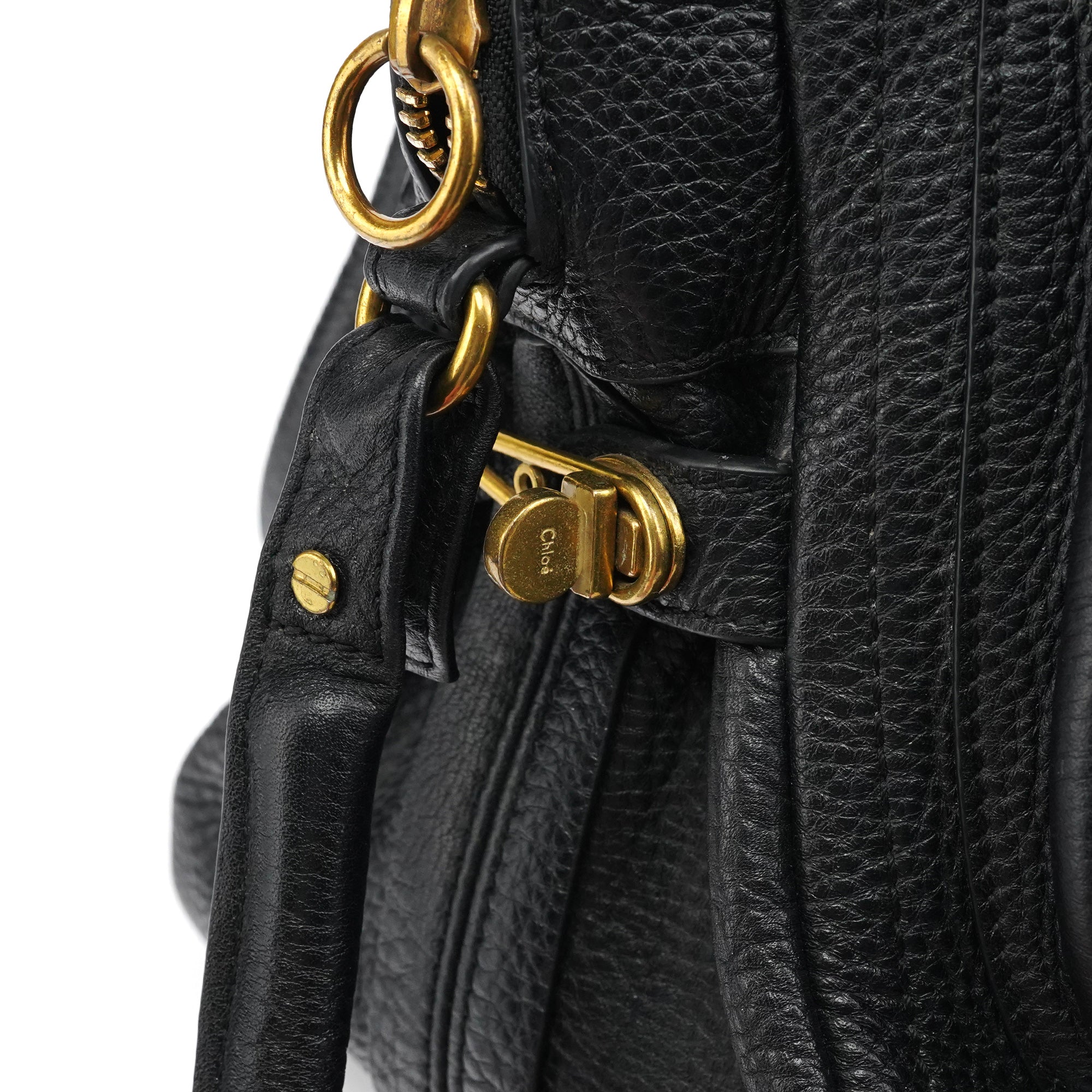Black Leather Paraty 2-Way Bag