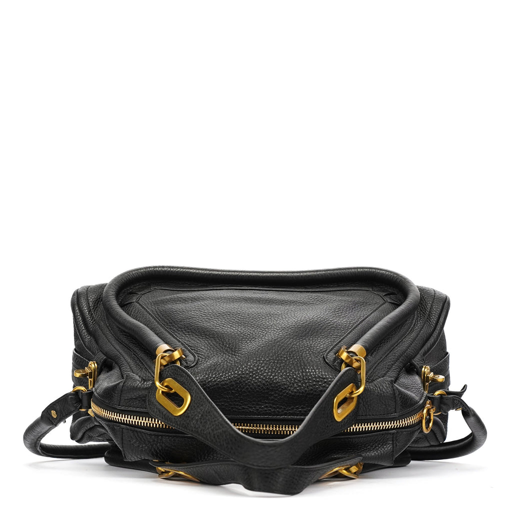 Black Leather Paraty 2-Way Bag