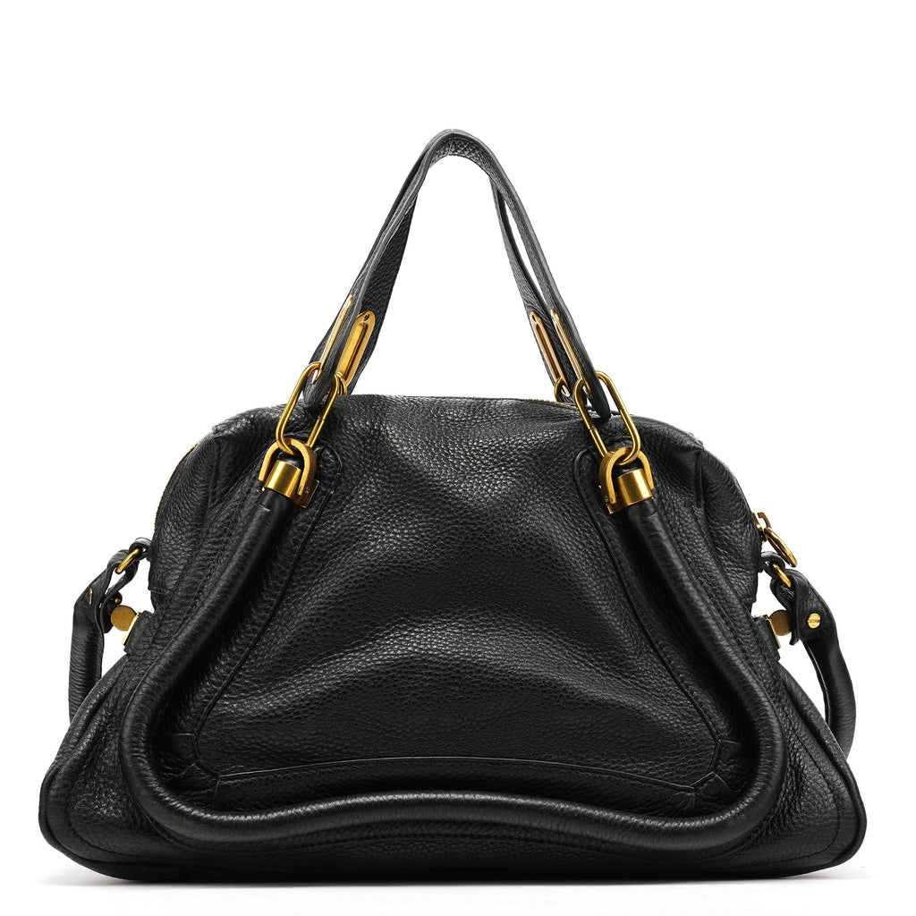 Black Leather Paraty 2-Way Bag