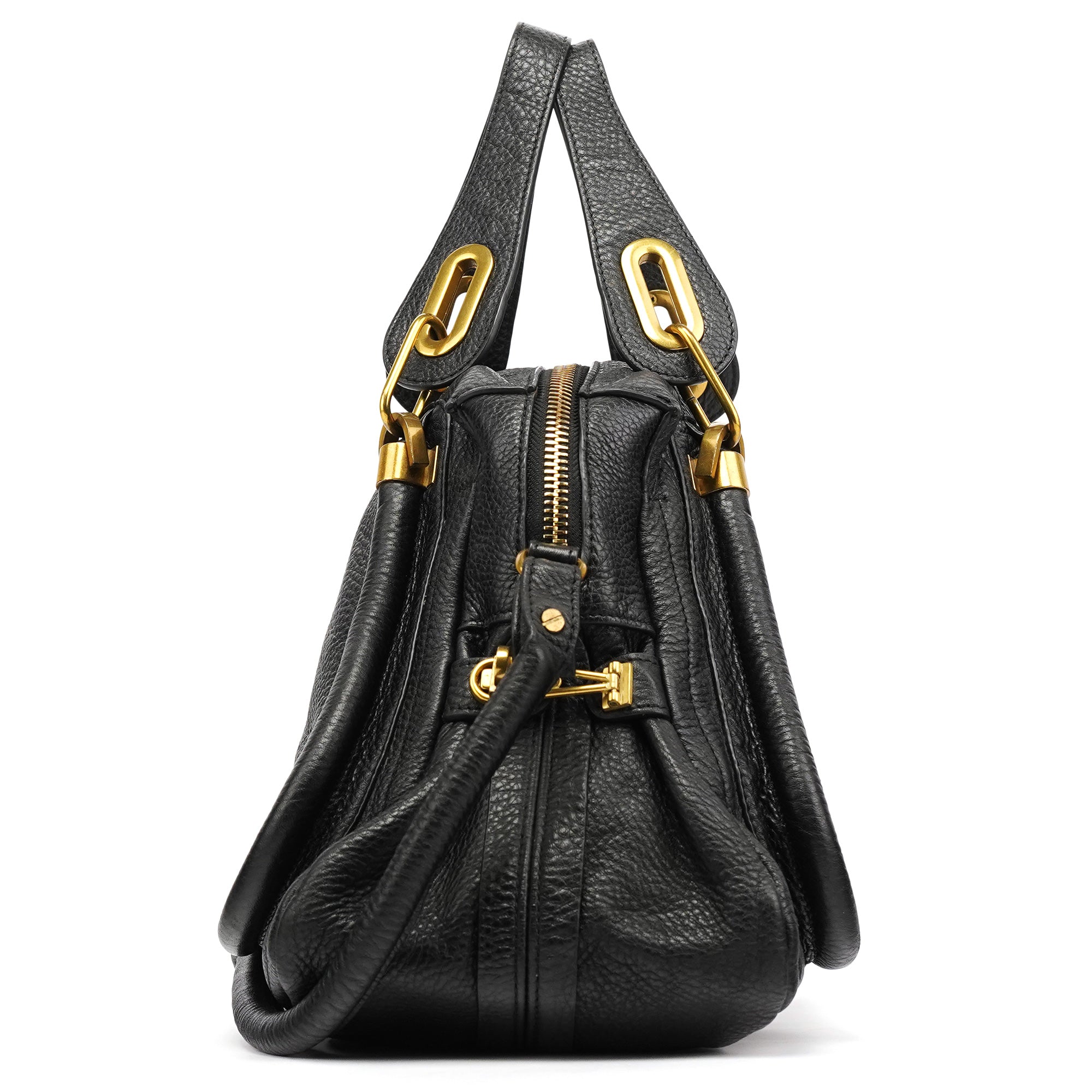 Black Leather Paraty 2-Way Bag