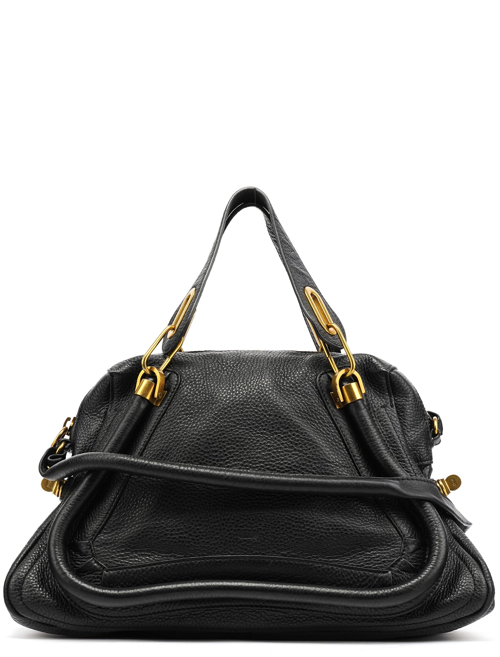 Black Leather Paraty 2-Way Bag