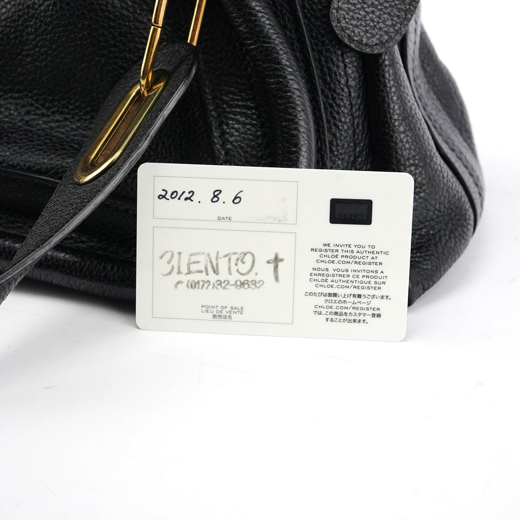 Black Leather Paraty 2-Way Bag