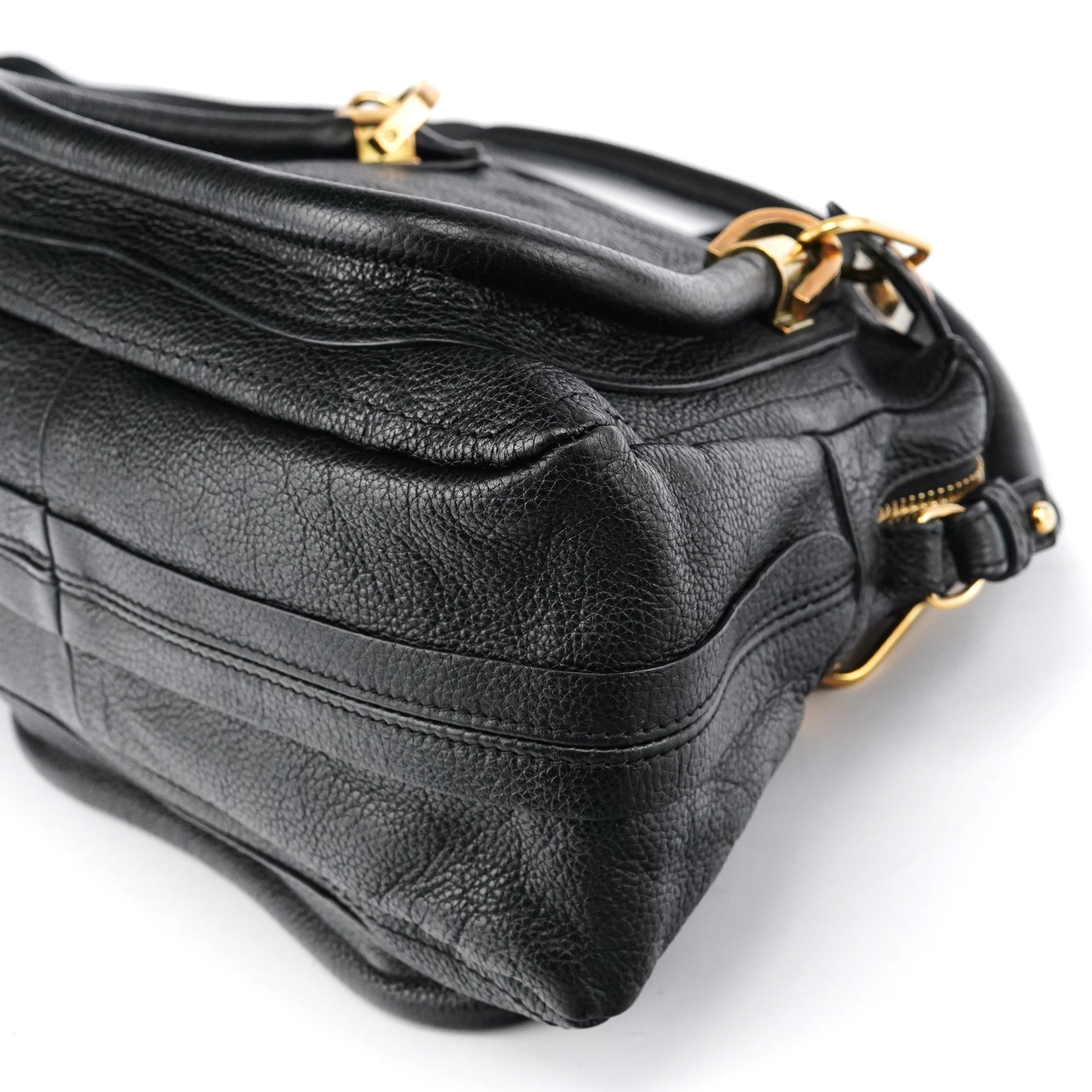 Black Leather Paraty 2-Way Bag