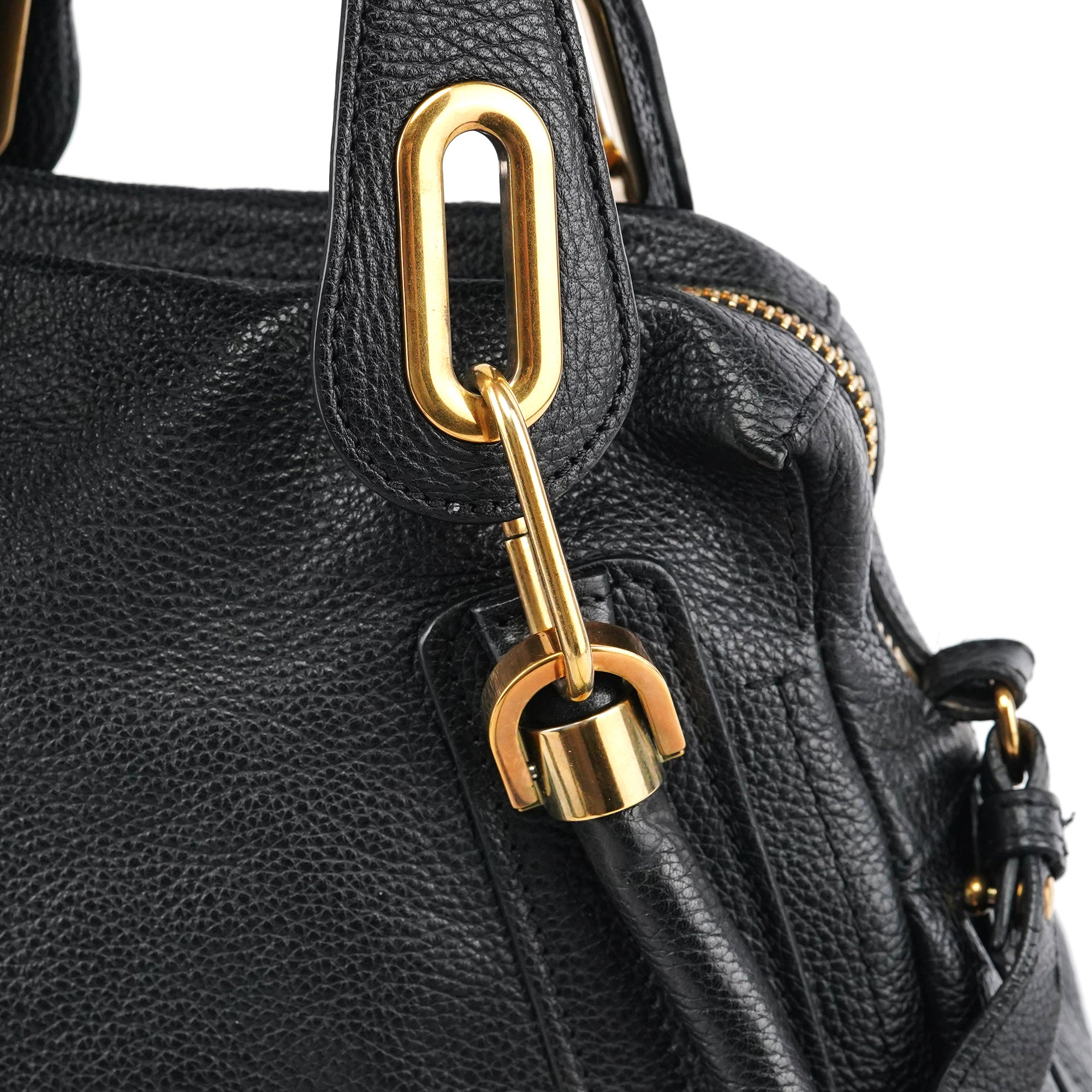 Black Leather Paraty 2-Way Bag