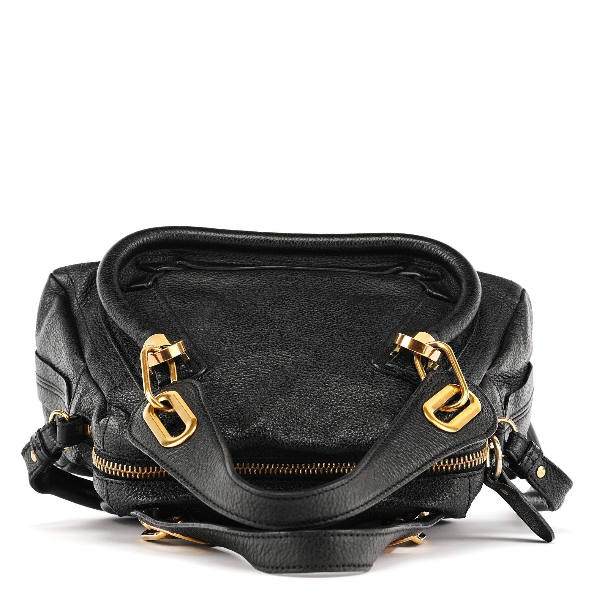 Black Leather Paraty 2-Way Bag