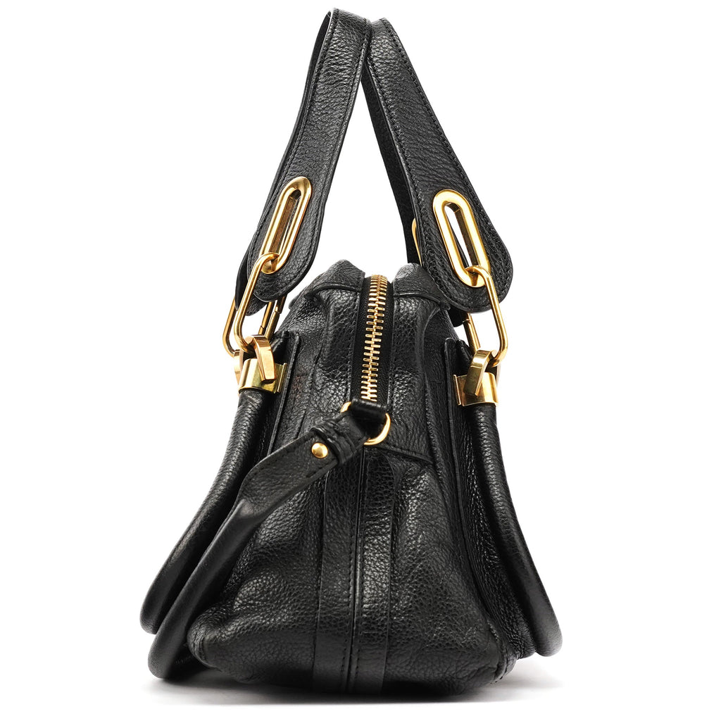 Black Leather Paraty 2-Way Bag