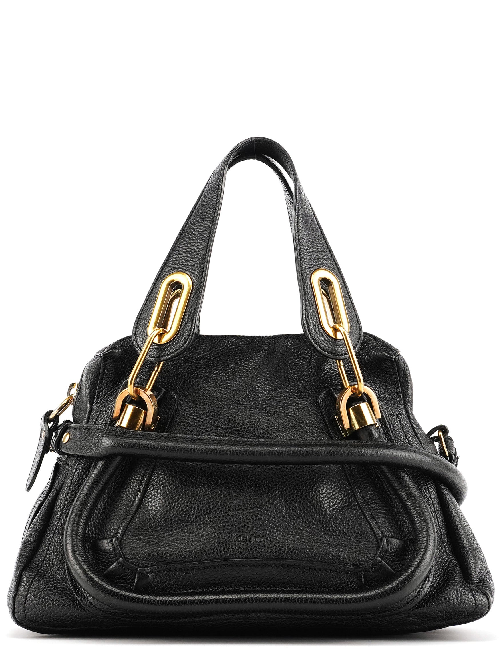 Black Leather Paraty 2-Way Bag