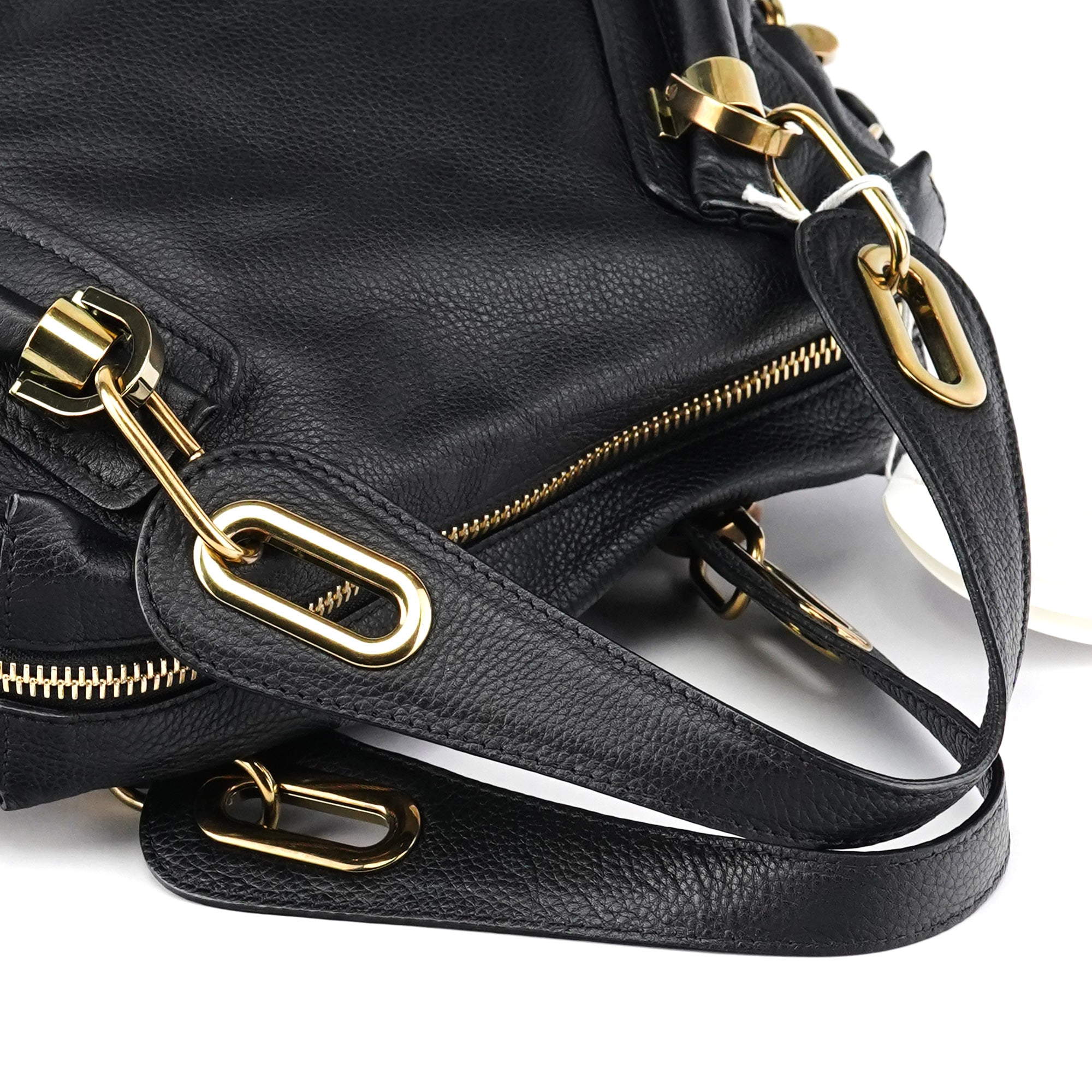 Black Leather Paraty 2-Way Bag