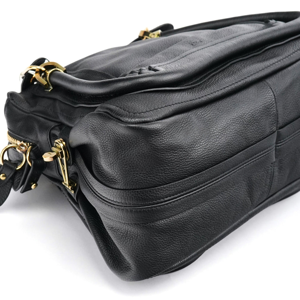 Black Leather Paraty 2-Way Bag
