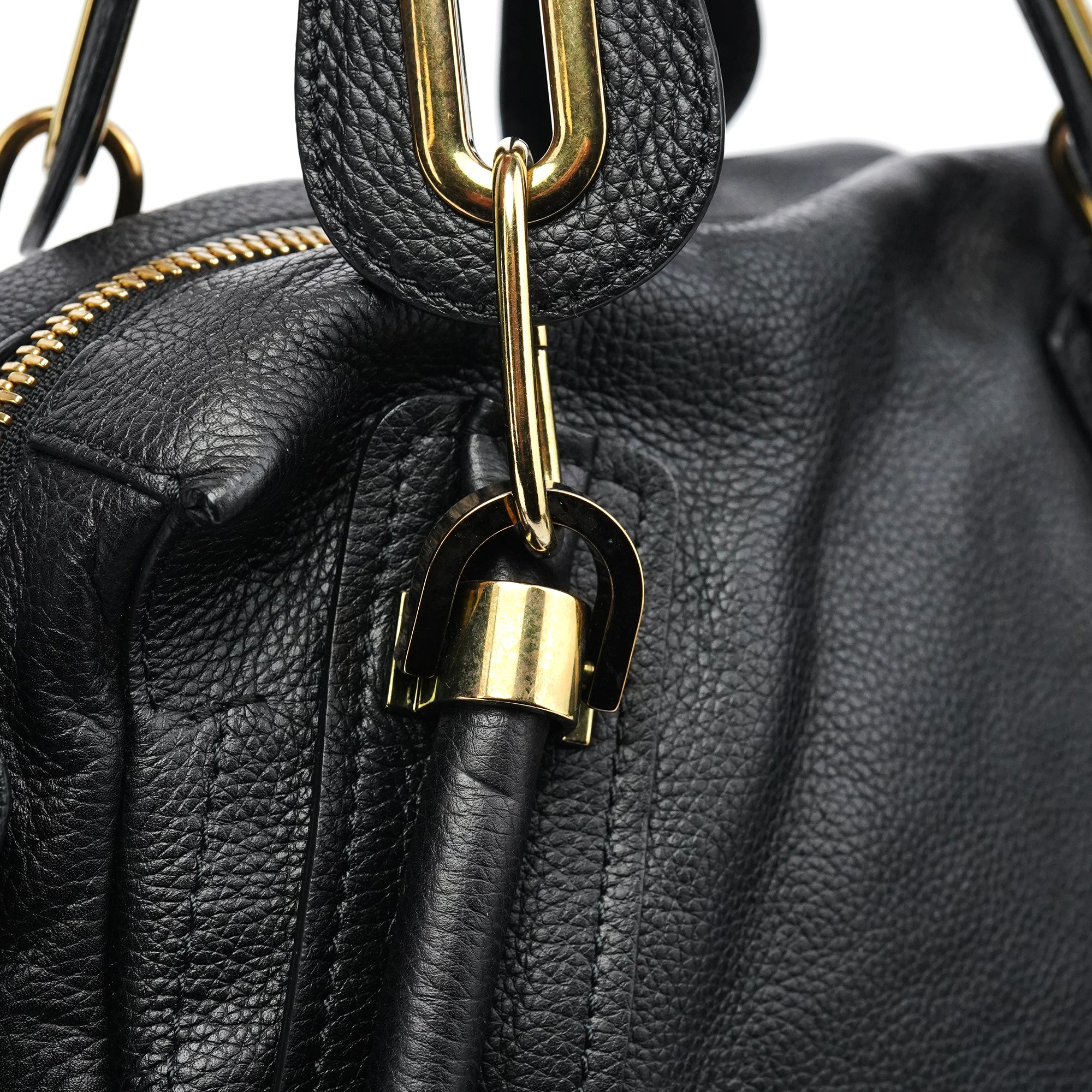 Black Leather Paraty 2-Way Bag
