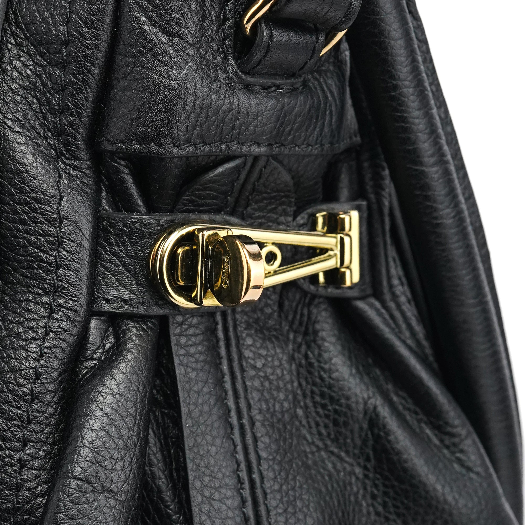 Black Leather Paraty 2-Way Bag