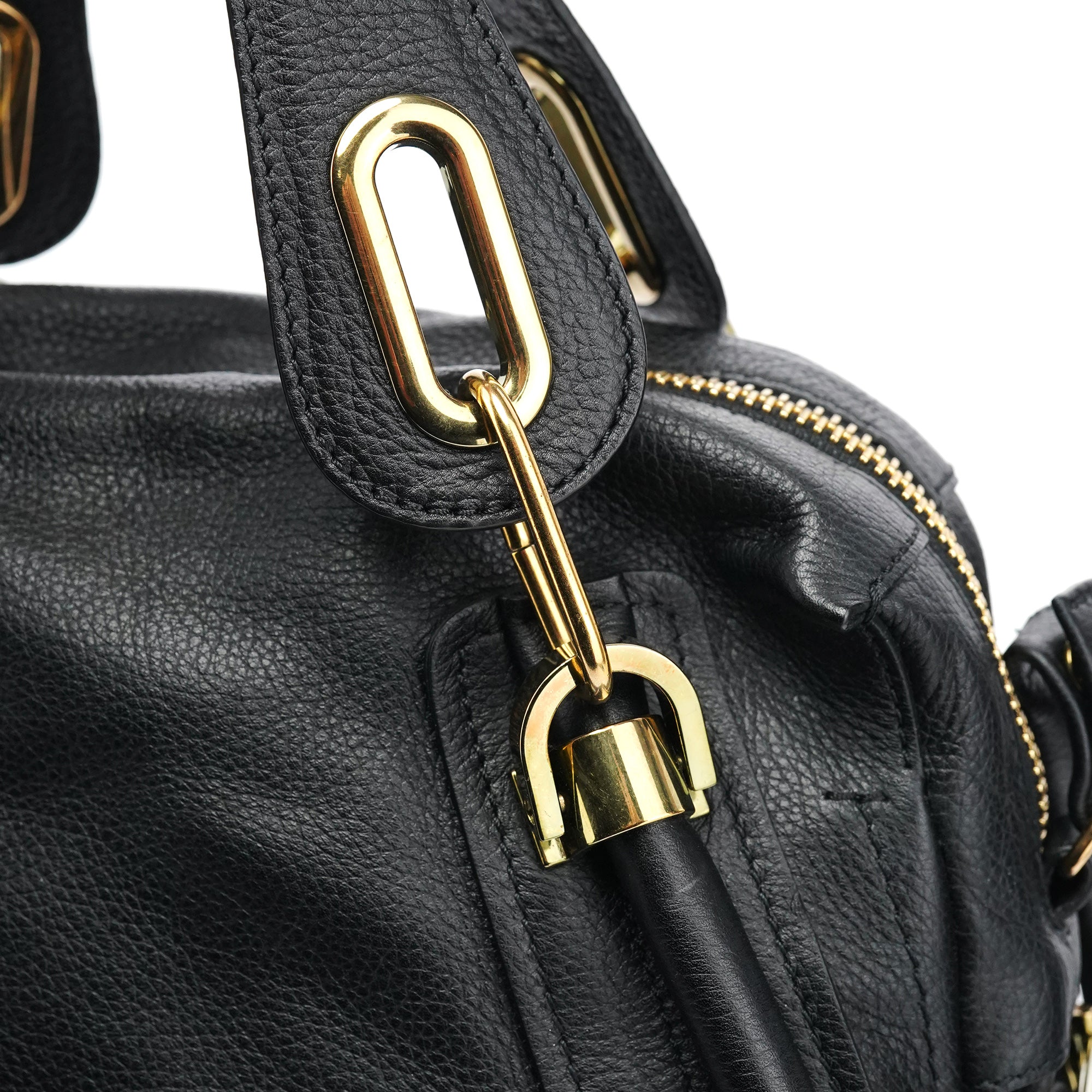 Black Leather Paraty 2-Way Bag
