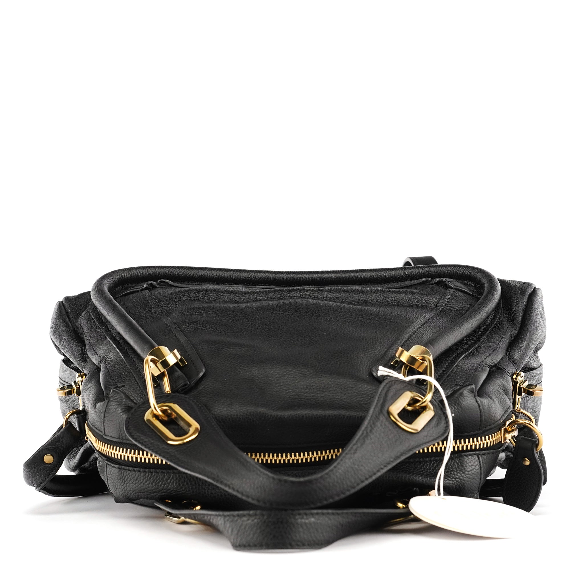 Black Leather Paraty 2-Way Bag