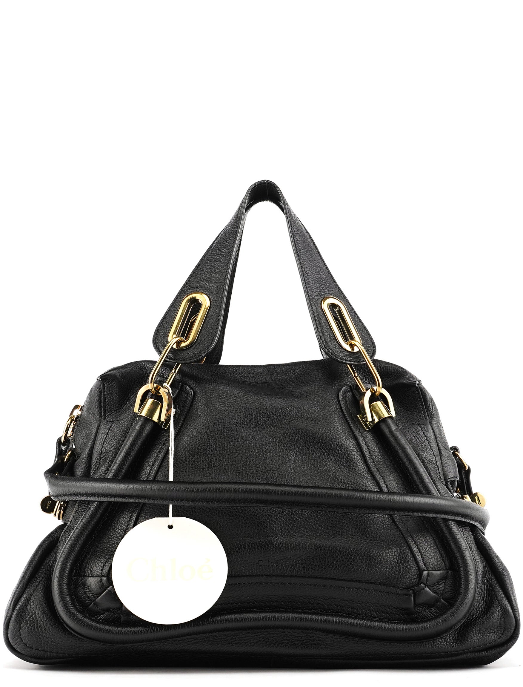 Black Leather Paraty 2-Way Bag