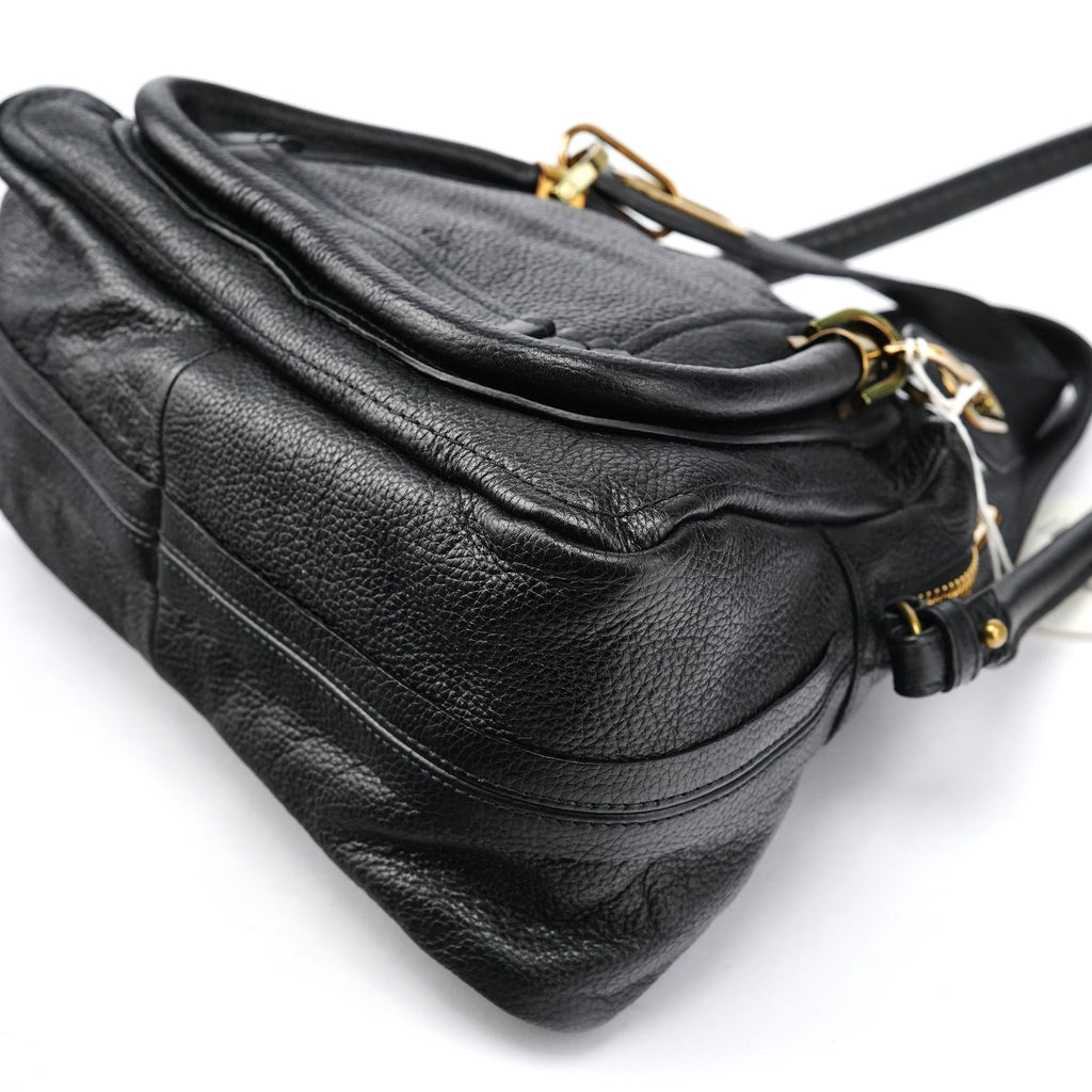 Black Leather Paraty 2-Way Bag