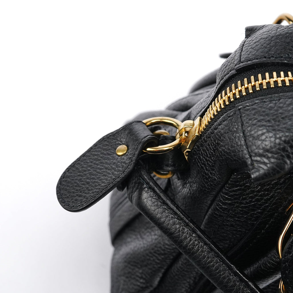 Black Leather Paraty 2-Way Bag
