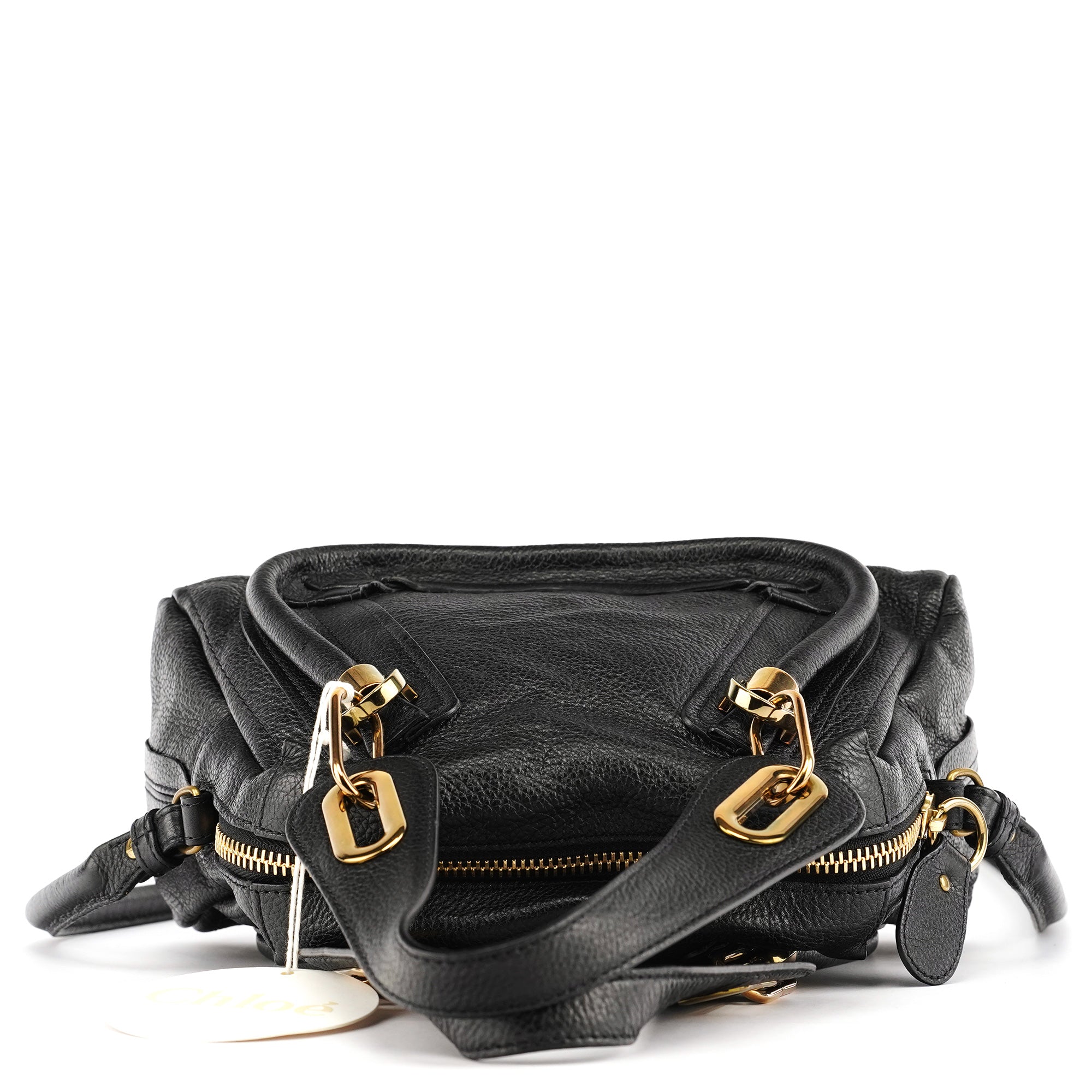 Black Leather Paraty 2-Way Bag