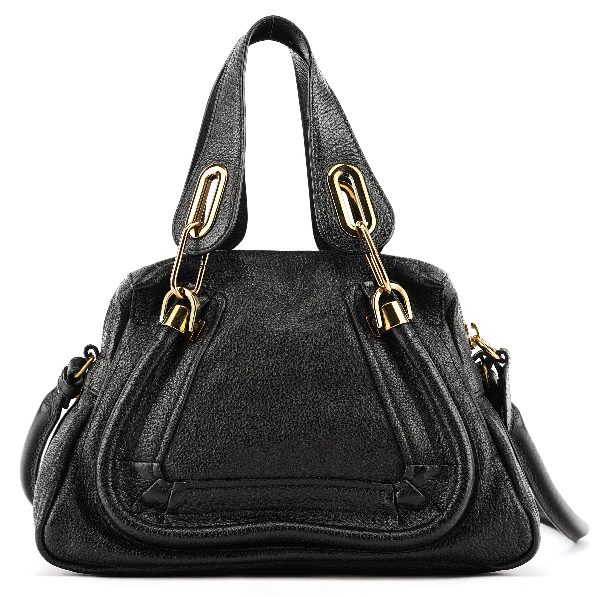 Black Leather Paraty 2-Way Bag