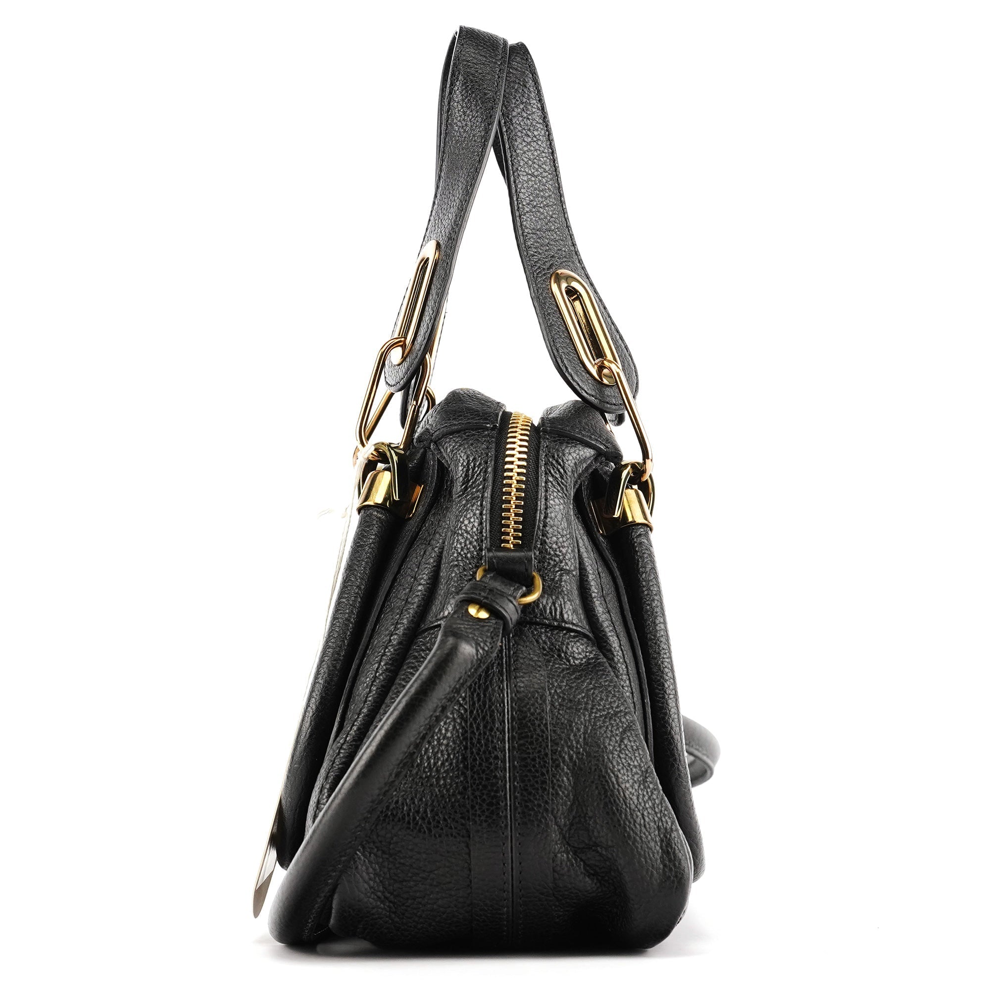 Black Leather Paraty 2-Way Bag