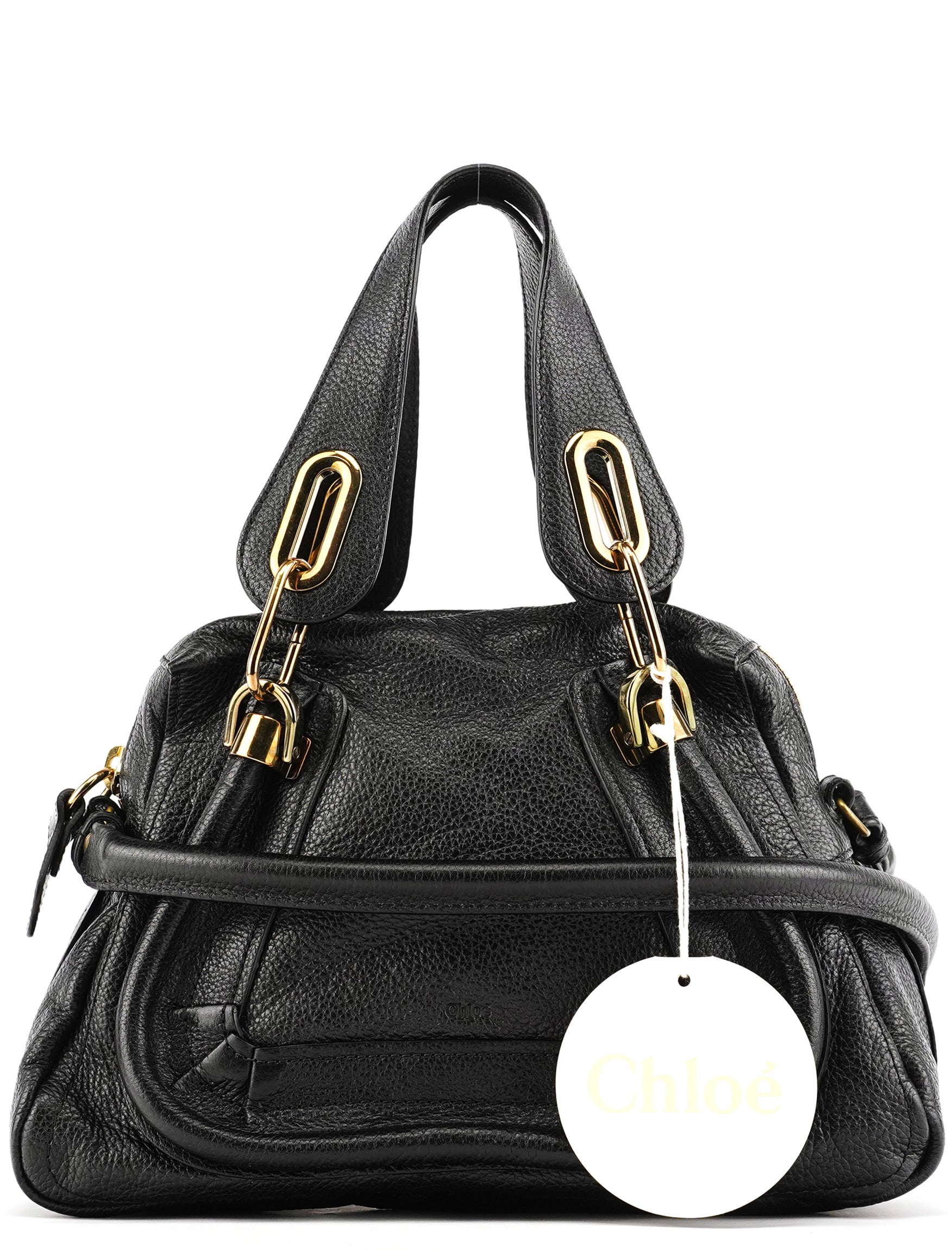 Black Leather Paraty 2-Way Bag