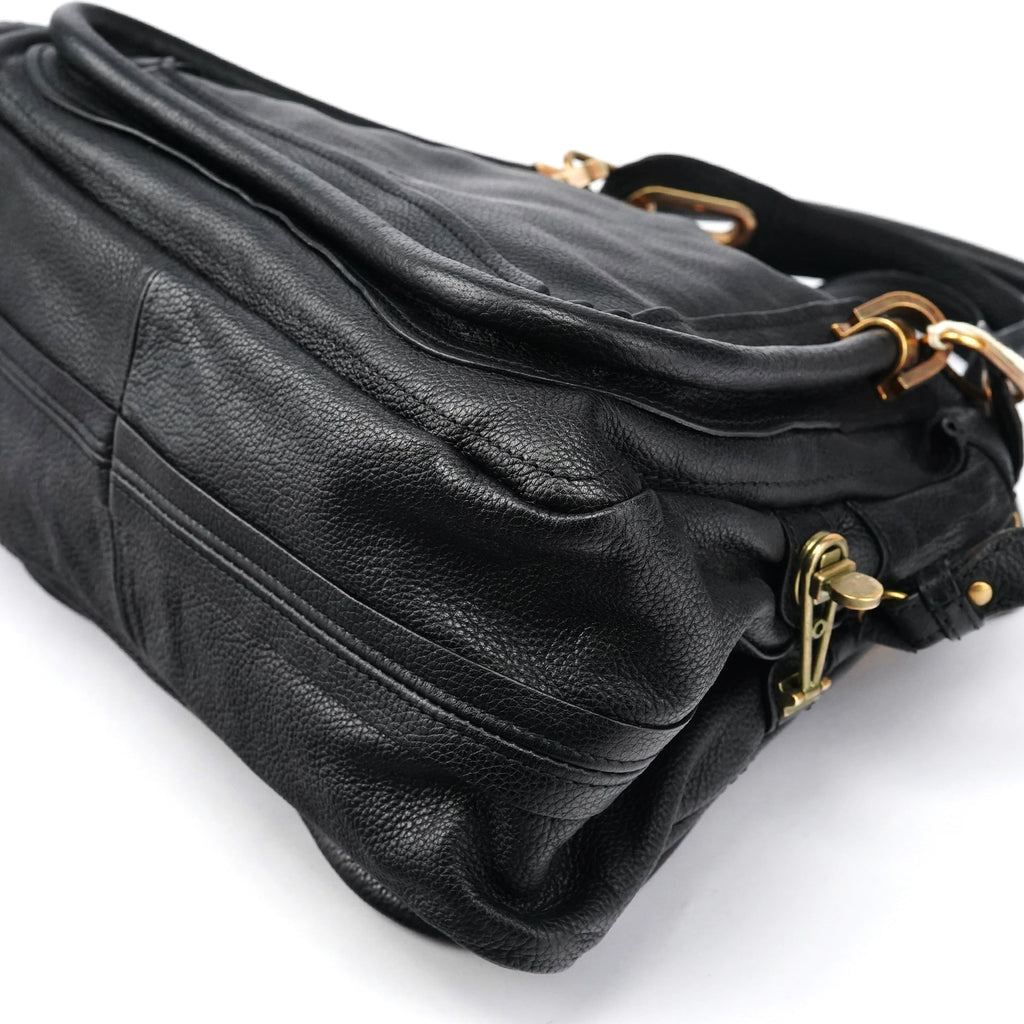 Black Leather Paraty 2-Way Bag