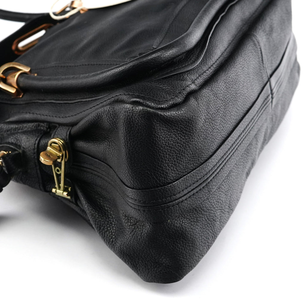 Black Leather Paraty 2-Way Bag