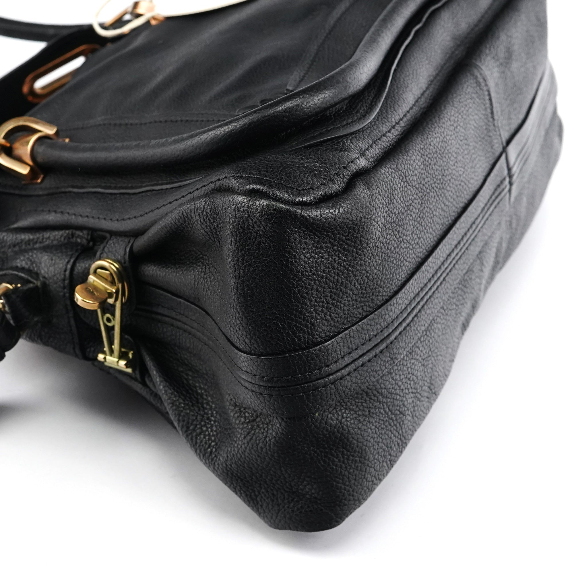 Black Leather Paraty 2-Way Bag