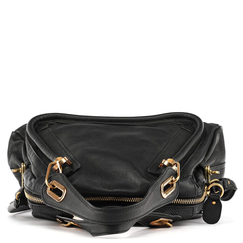 Black Leather Paraty 2-Way Bag