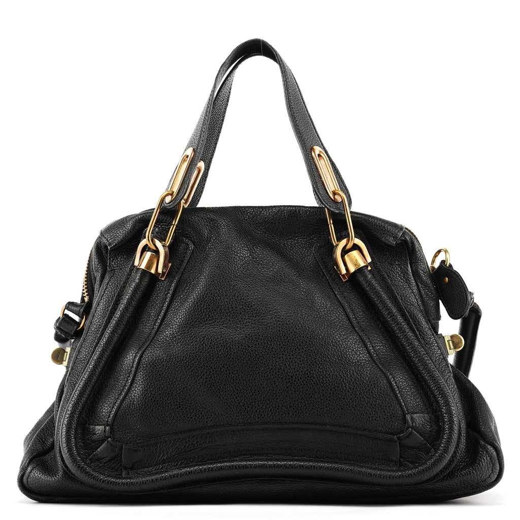 Black Leather Paraty 2-Way Bag