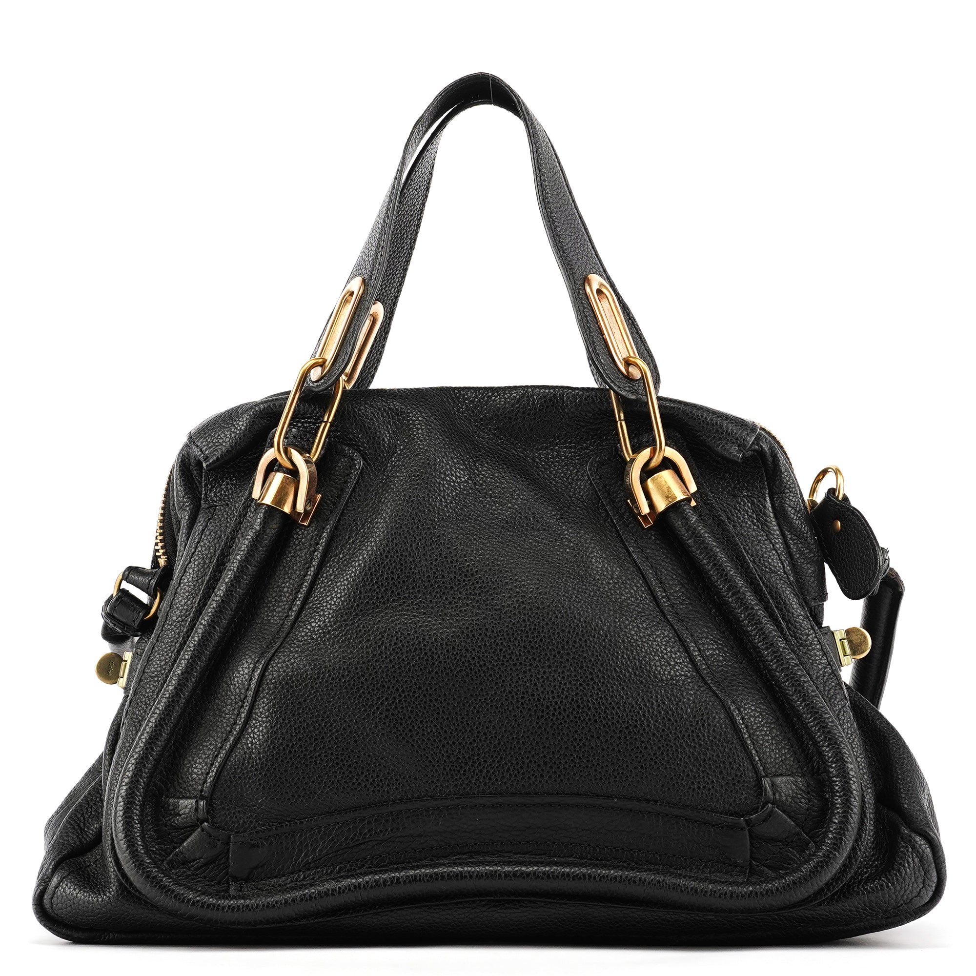 Black Leather Paraty 2-Way Bag