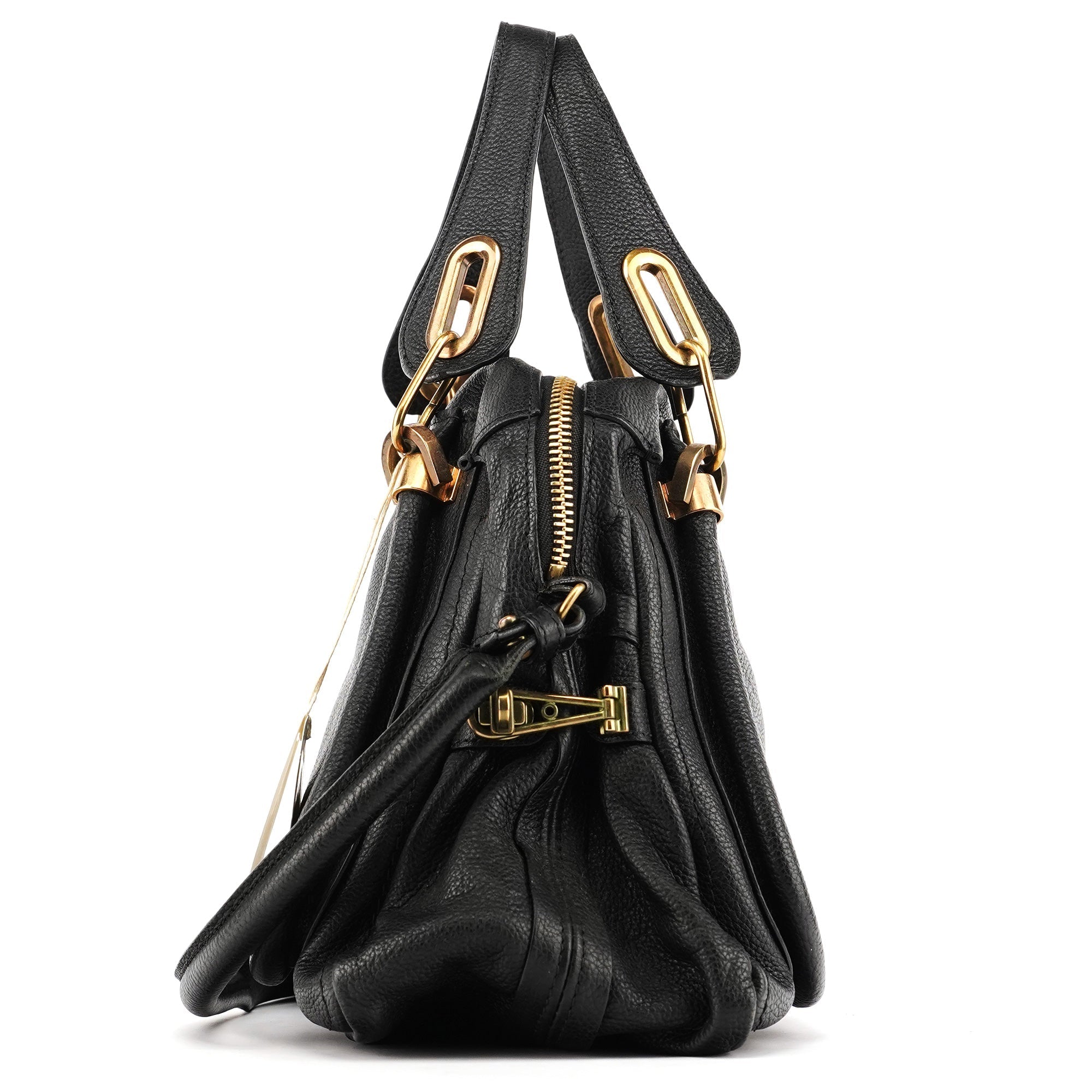 Black Leather Paraty 2-Way Bag