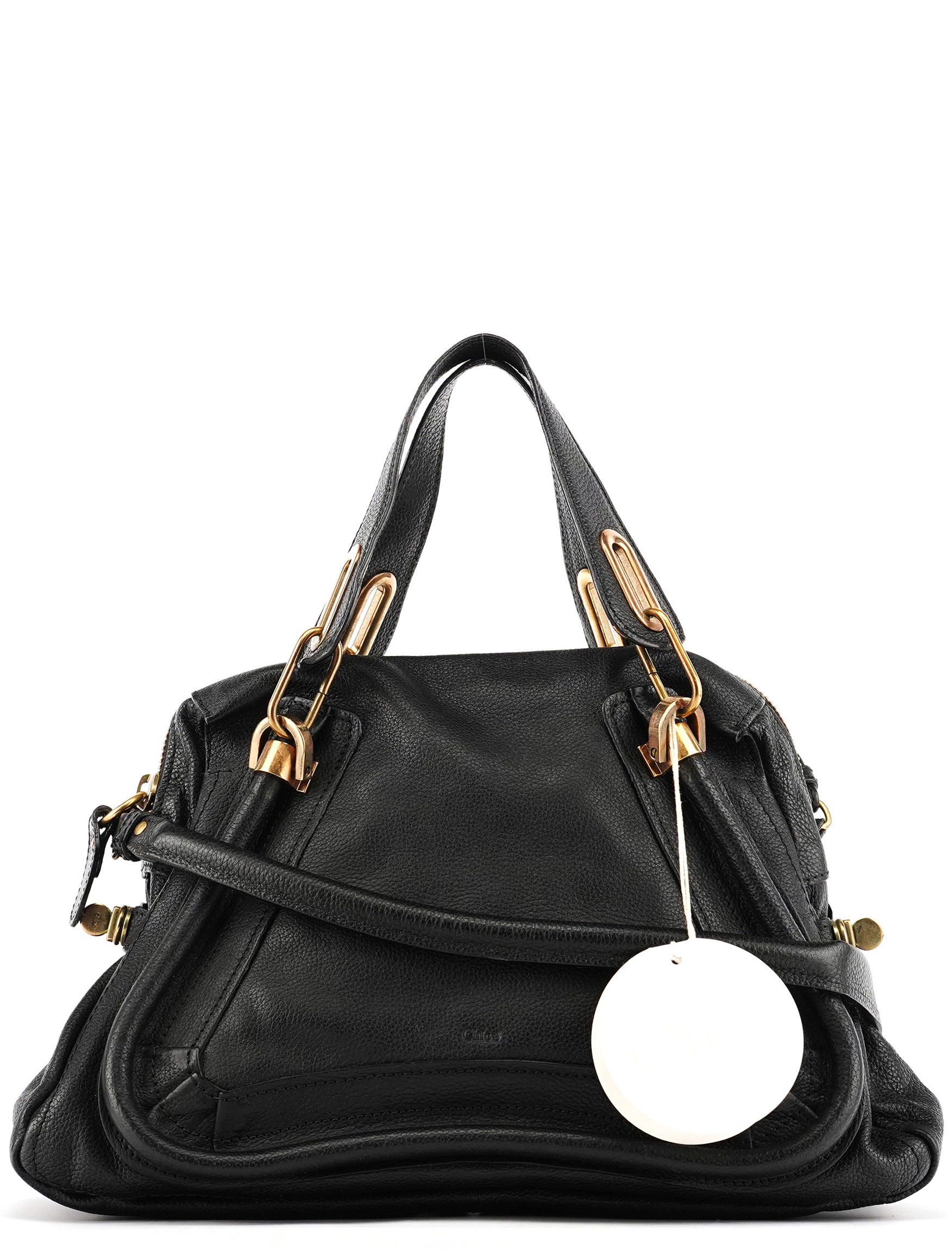 Black Leather Paraty 2-Way Bag