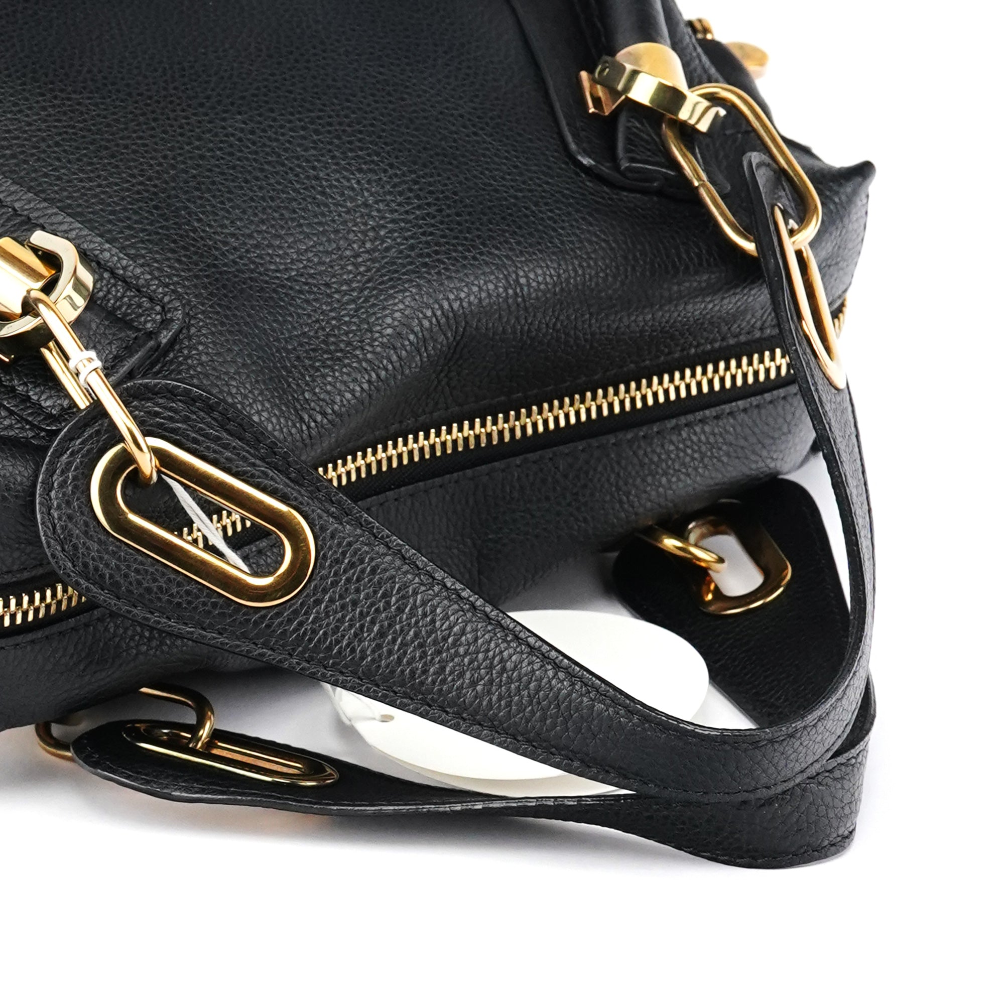 Black Leather Paraty 2-Way Bag