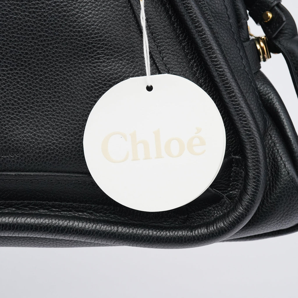 Black Leather Paraty 2-Way Bag