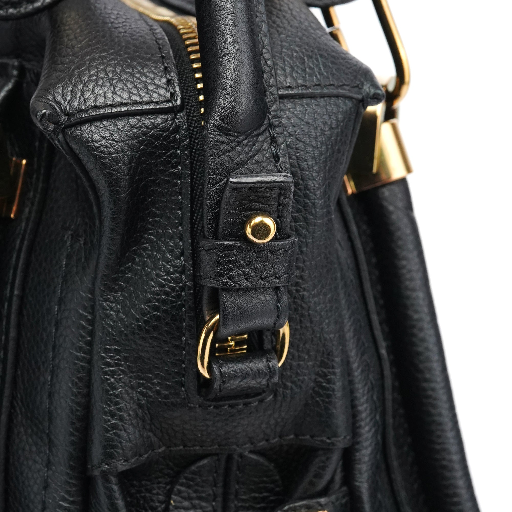 Black Leather Paraty 2-Way Bag